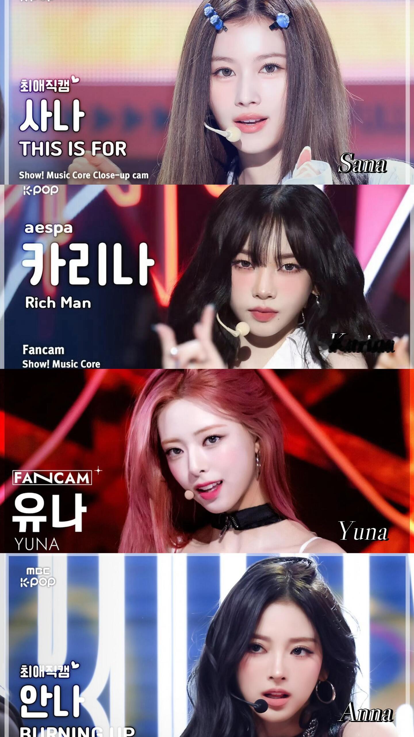 na字辈权威美人直拍封面大赏📸Sana Karina Yuna Anna 