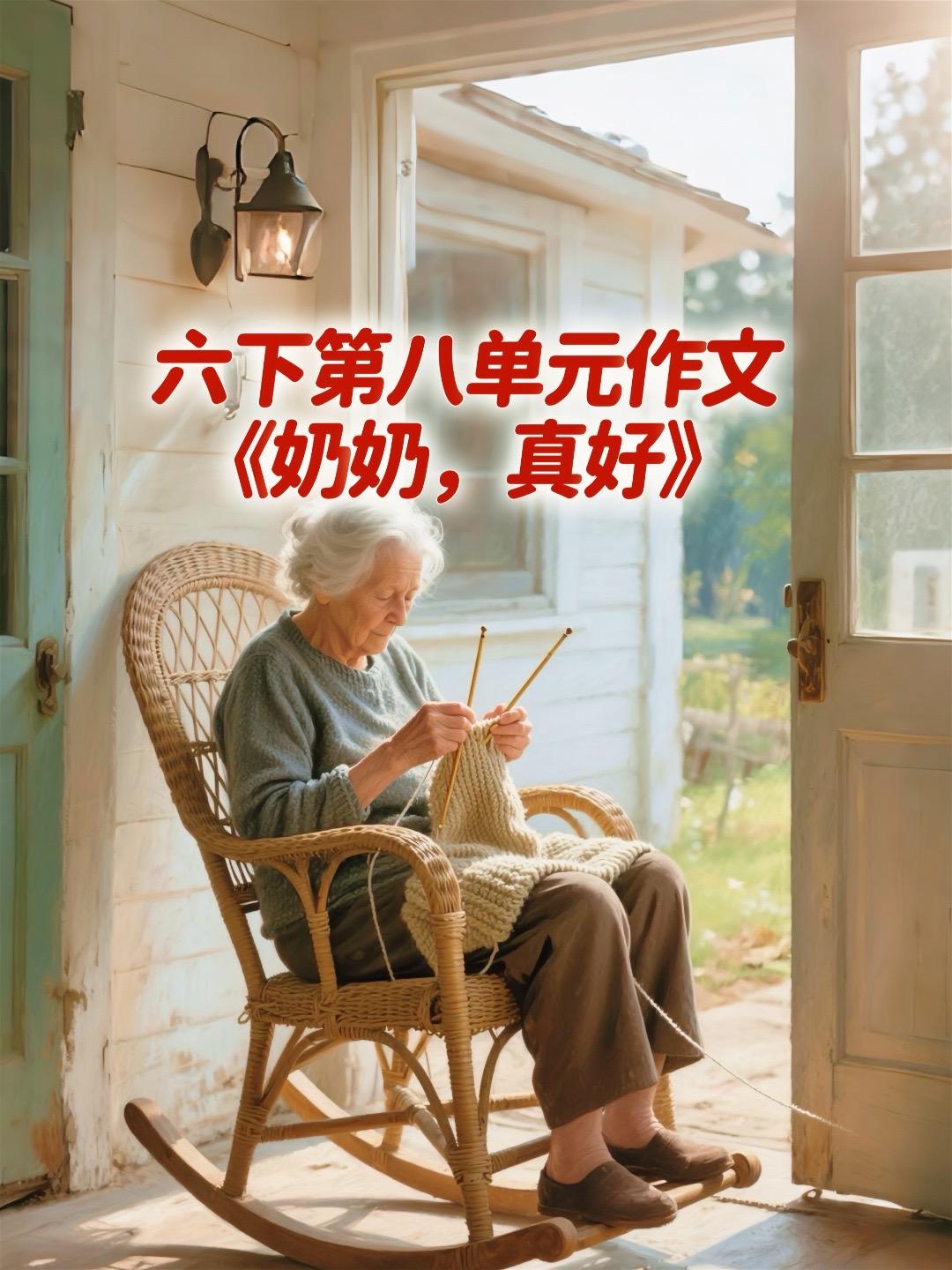 《奶奶，真好》 优秀范文。小学六年级下册第八单元习作《有你，真好》，优...