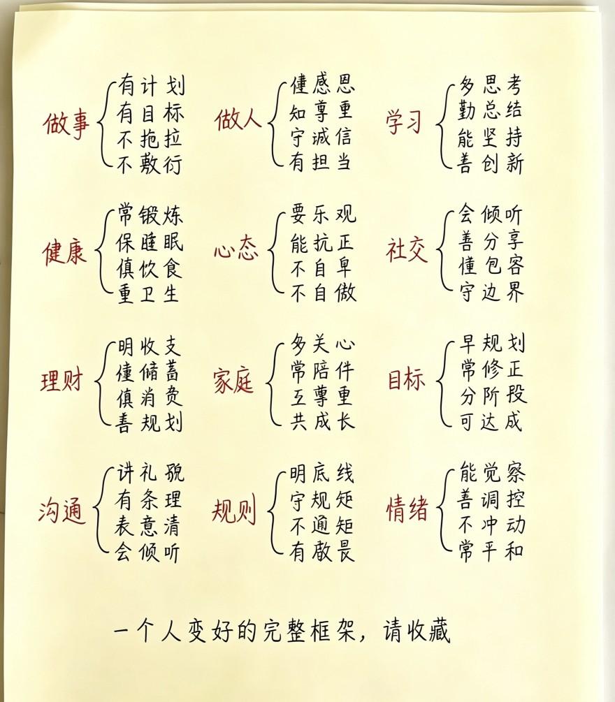 一个人实现自我提升的完整路径，拆解开来其实一点都不复杂！

第一步先把自己打理得