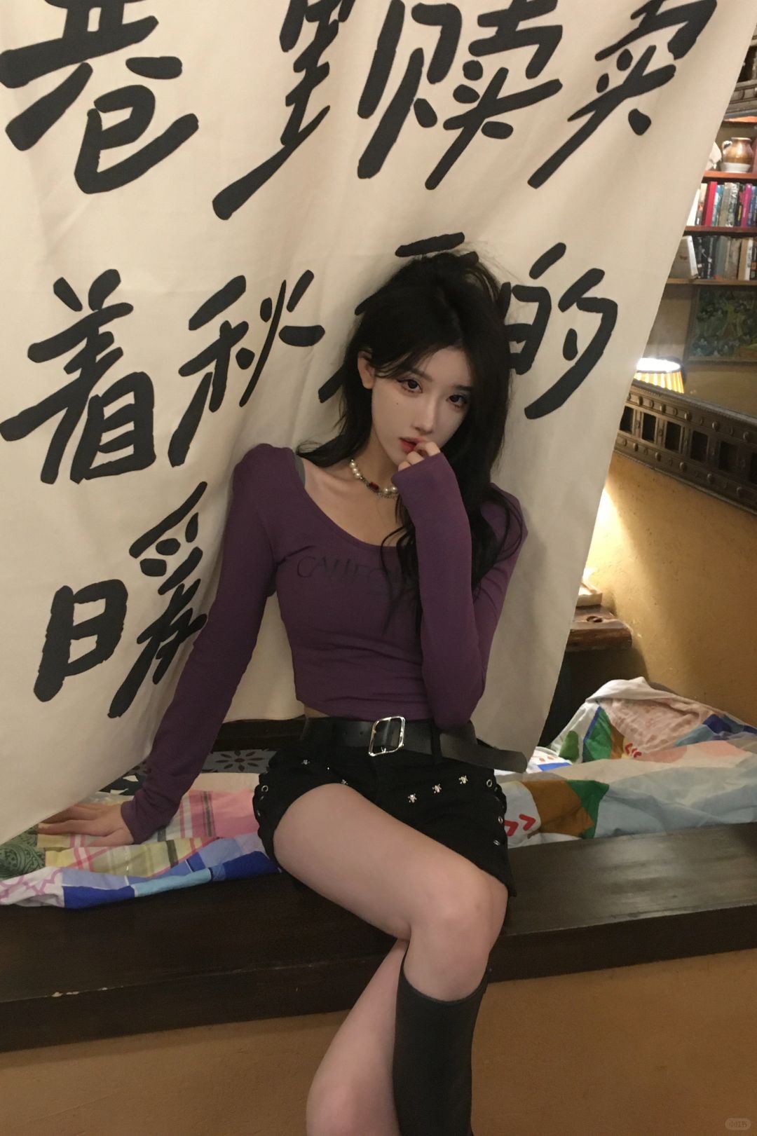 妹妹说紫色很有韵味