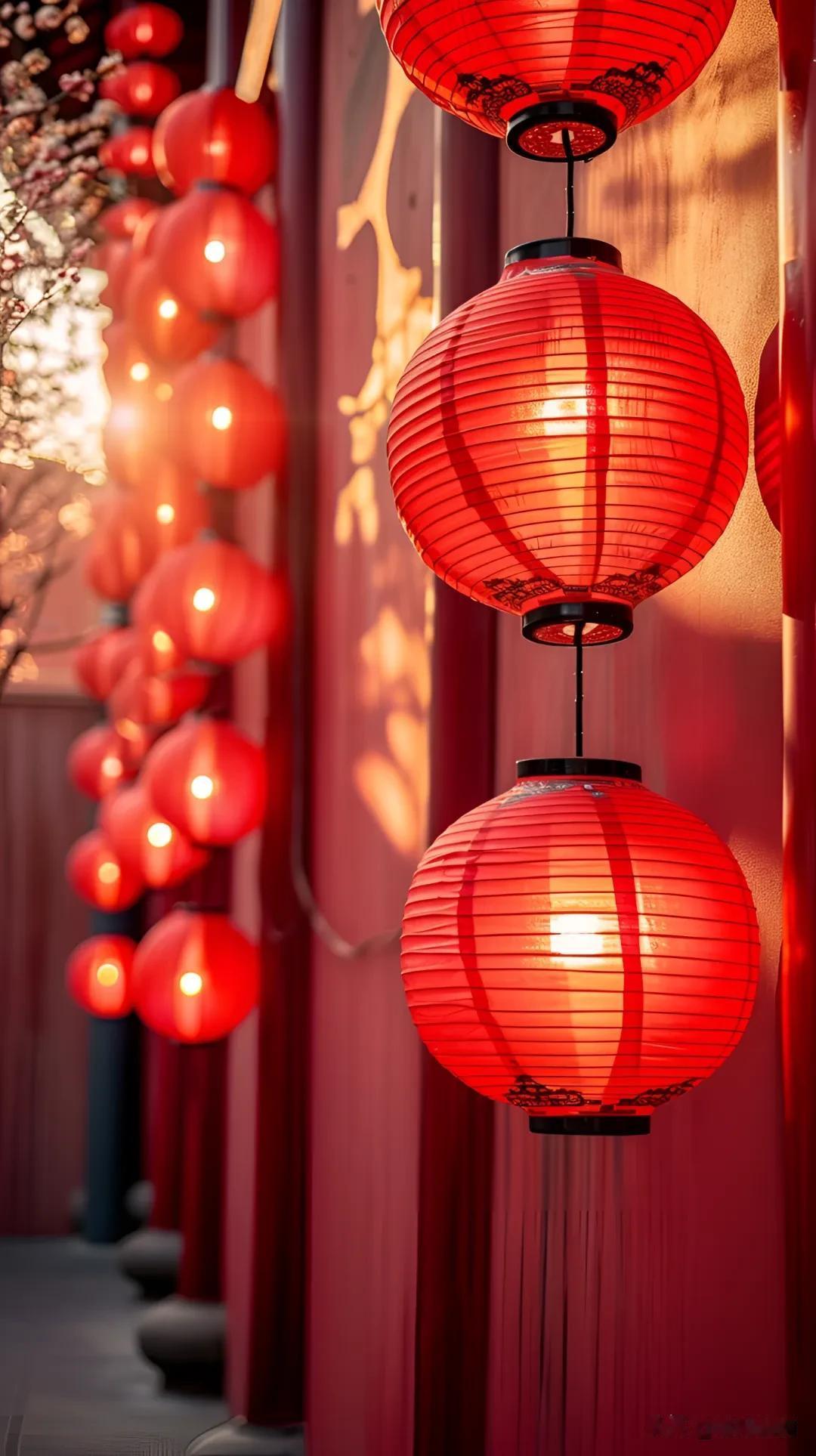 红灯笼，暖人心。沉淀冬的静美，蕴育春的繁华