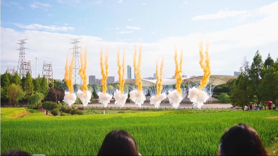 花少放水稻烟花致敬袁隆平花少用水稻烟花致敬袁隆平花少两国同心看片会 参加花少7看