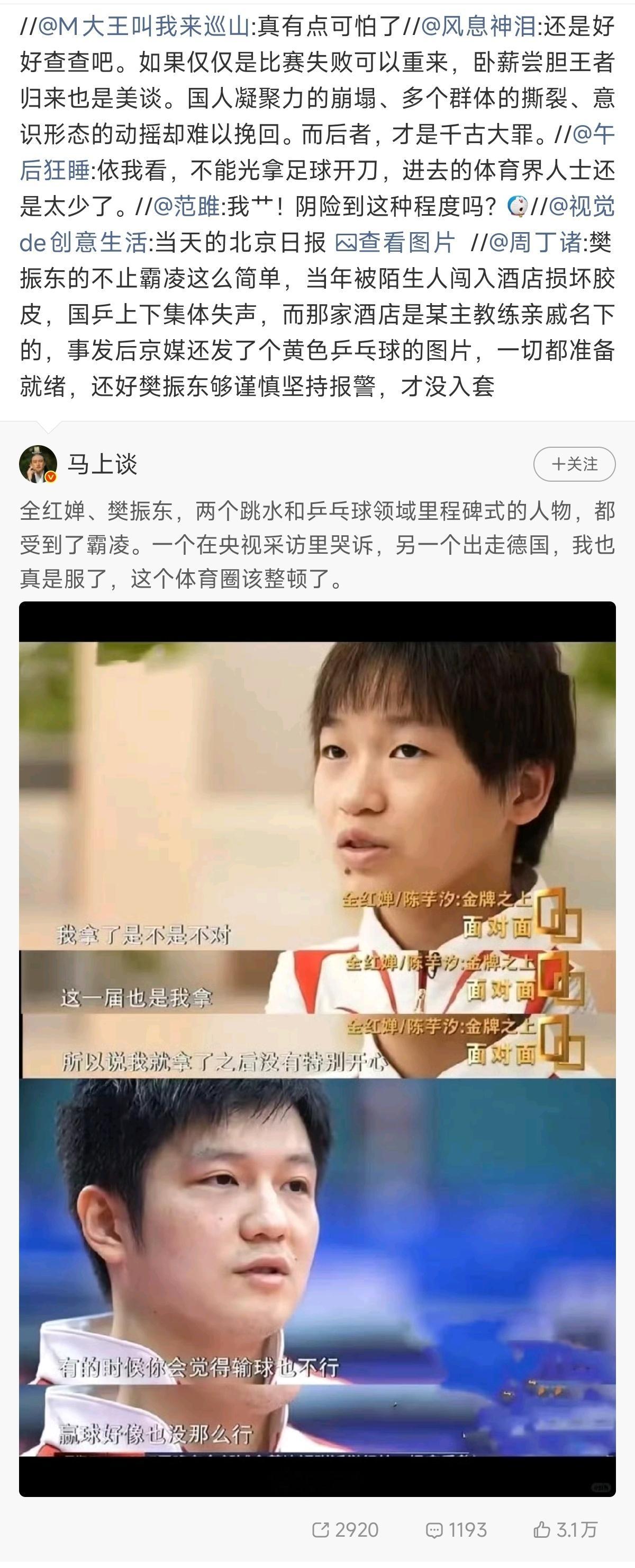 是让领域里程碑争光者陷入自我怀疑与进退两难的无力感。不管是樊振东还是全红婵的经历