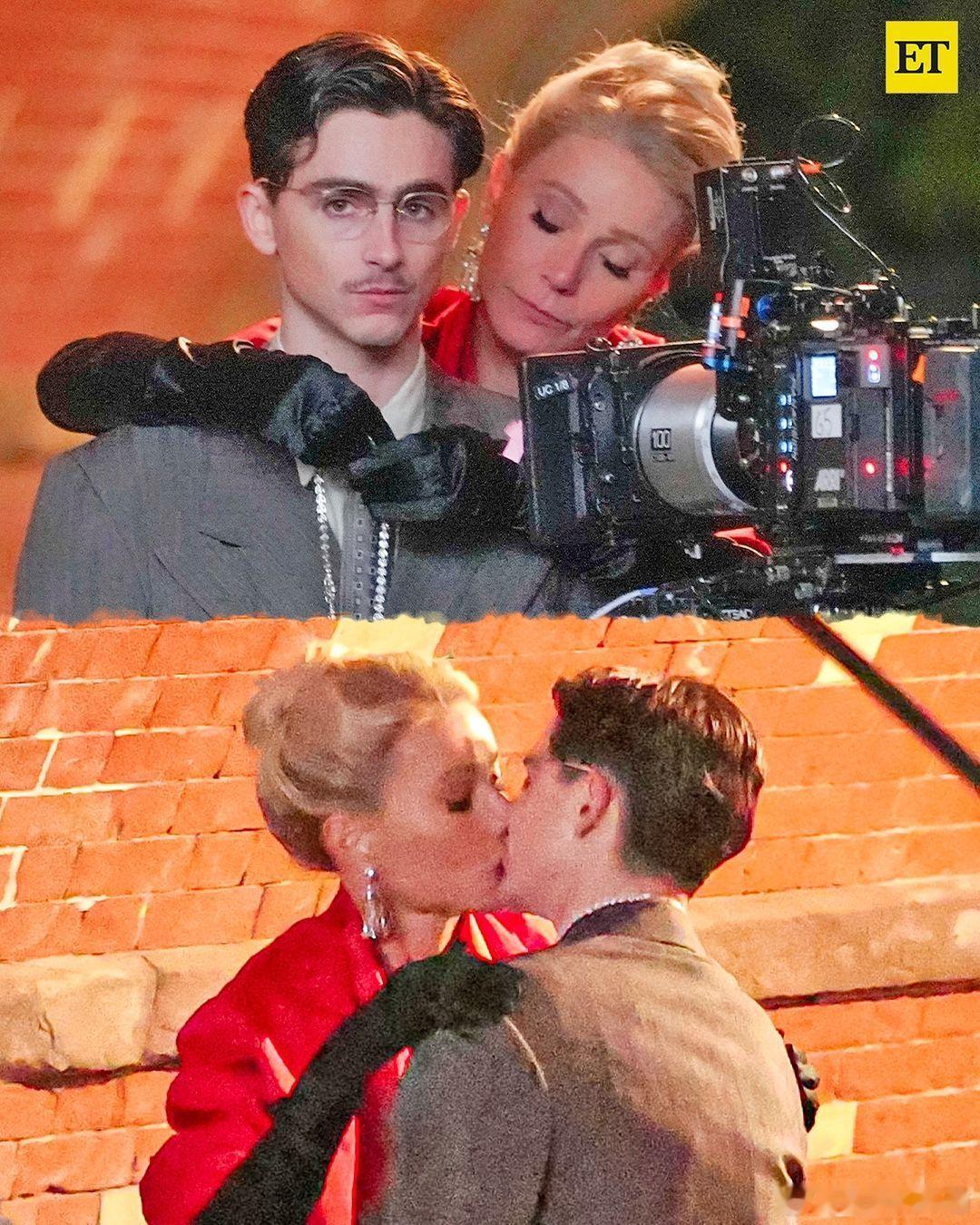 【甜茶新片吻戏照曝光】“甜茶”提莫西·查拉梅在《至高马蒂》片场和格温妮斯·帕特洛