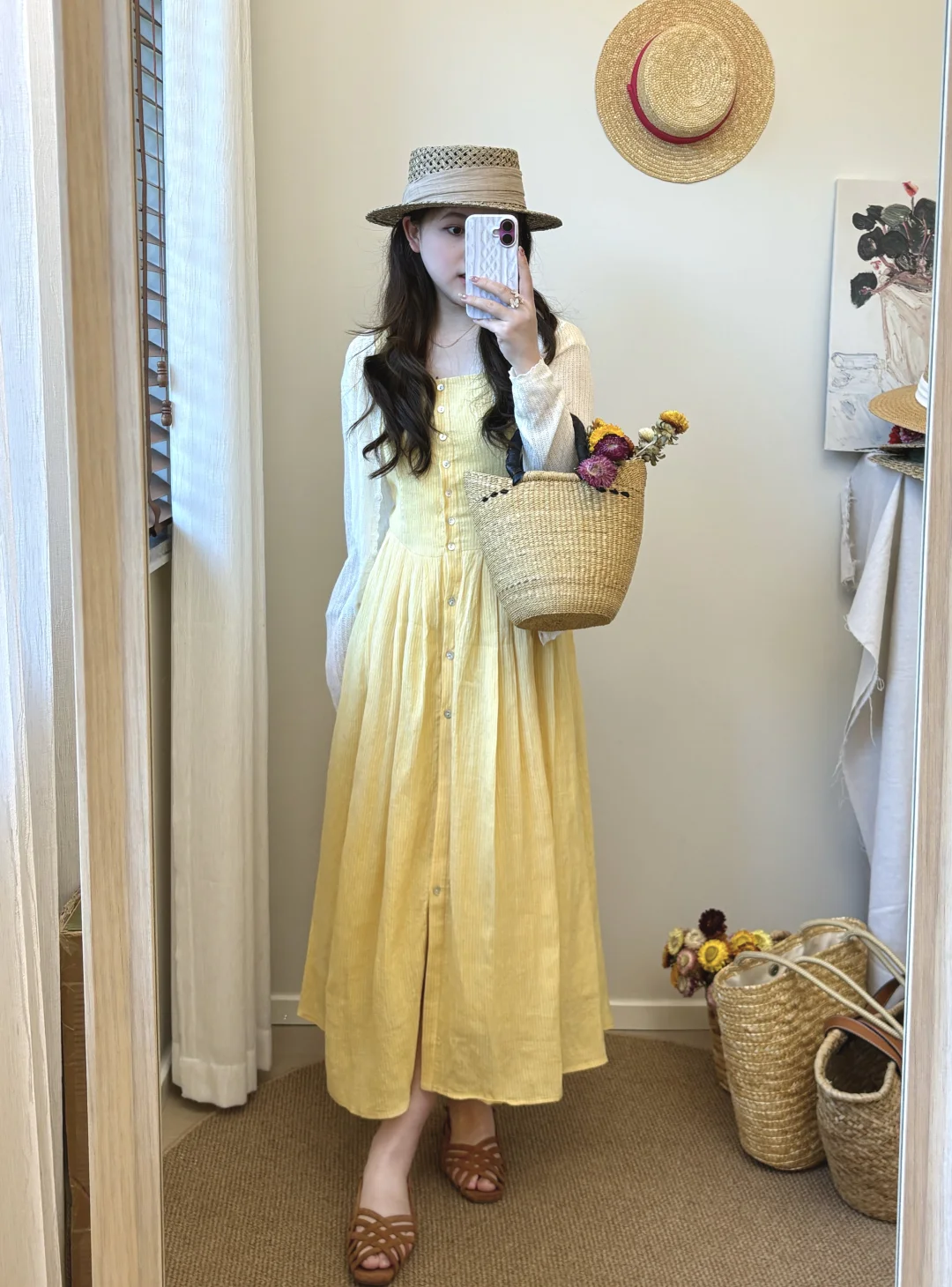 温柔的黄色连衣裙🌼