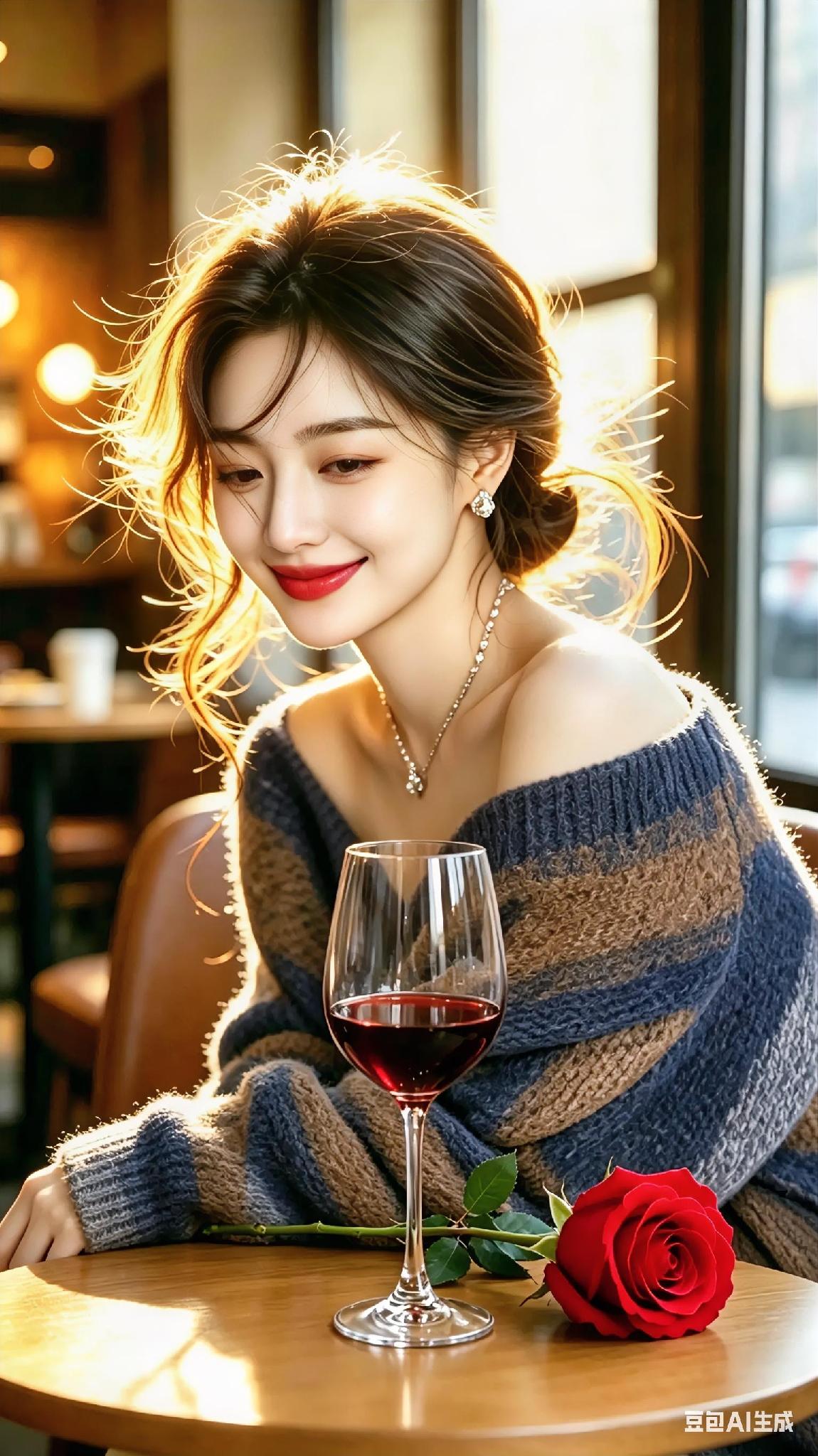 她的面庞精致如画，身材窈窕，婀娜多姿，无论从哪个角度看都令人心驰神往。

双蛾颦