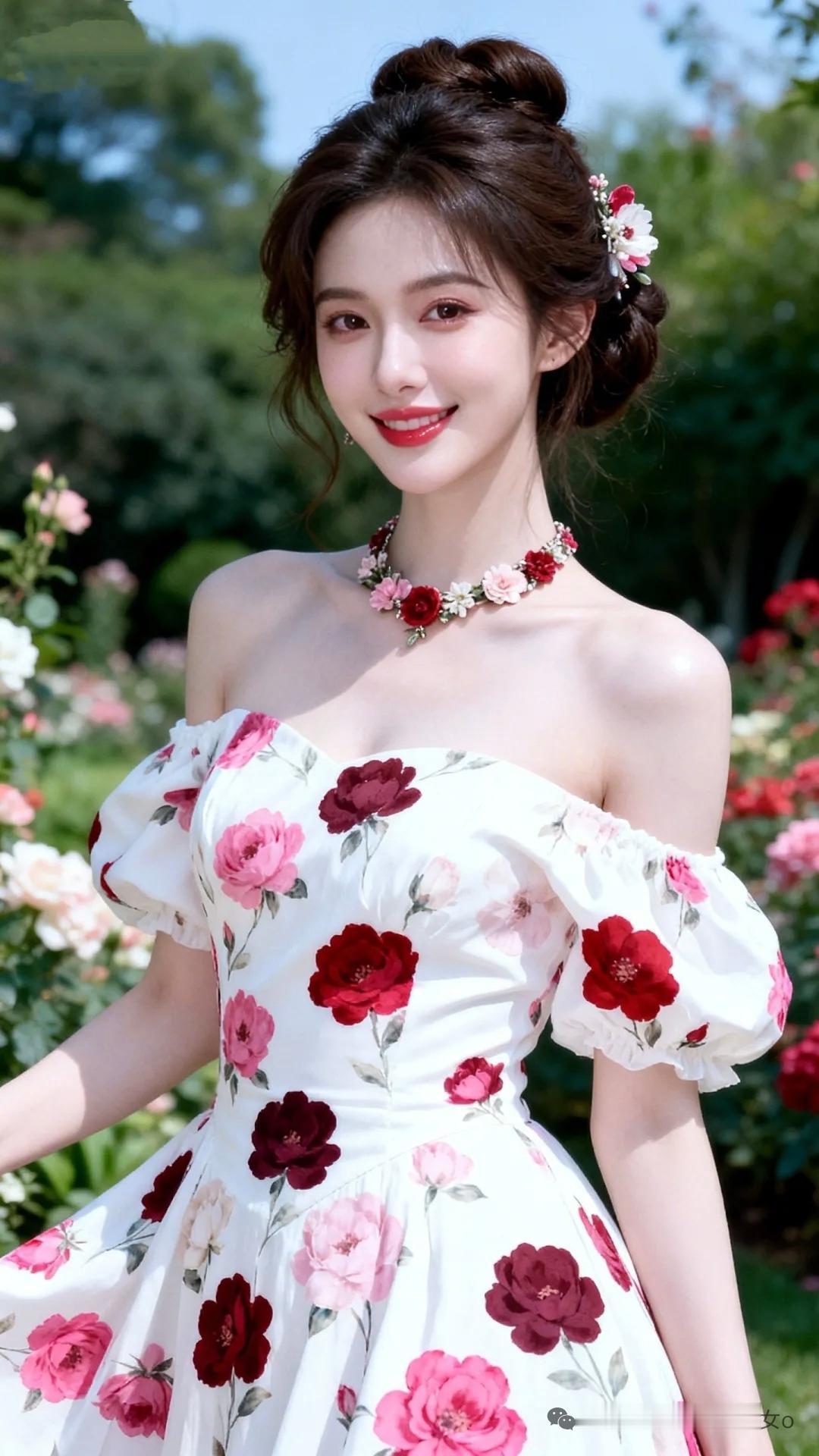 春日花海中，甜美少女们就像灵动的精灵。
瞧那三位少女，在金盏菊铺成的海洋里，举着