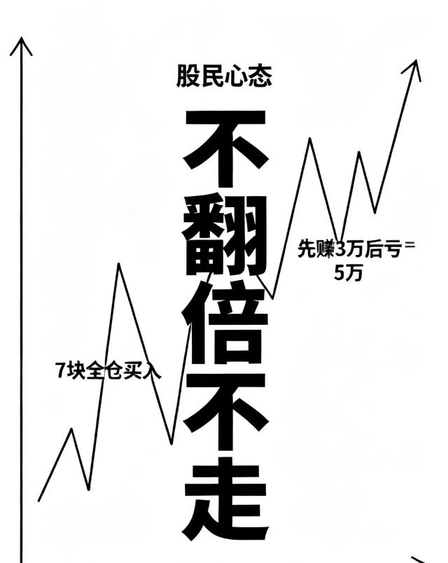 一个很扎心的散户真实故事🔥有位股民，7块钱全仓买入20万股，给自己立下规矩，不