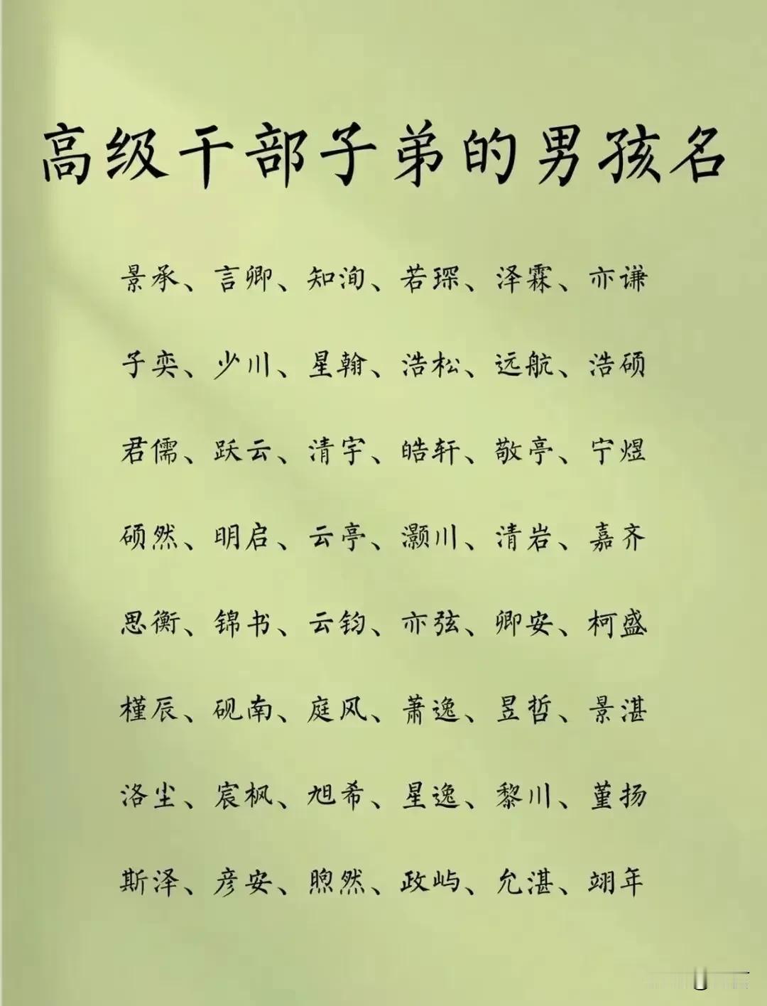 高级干部子弟风的男孩名

一、经典尊贵风格

1. 明轩
   - 寓意“明亮的
