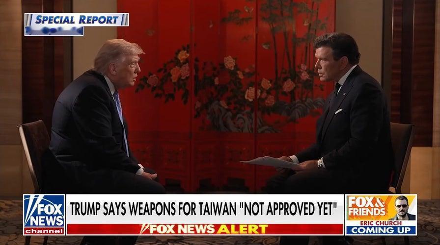 特朗普终于明牌提到了台湾问题。

别人玩模糊，他玩明牌。福克斯镜头前，他直接说那