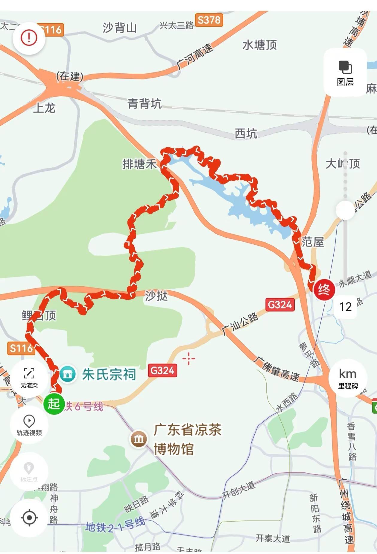 广州经典徒步路线-牛木线 山峦路野 最高海拔363米 累计爬升1300米多 暴汗