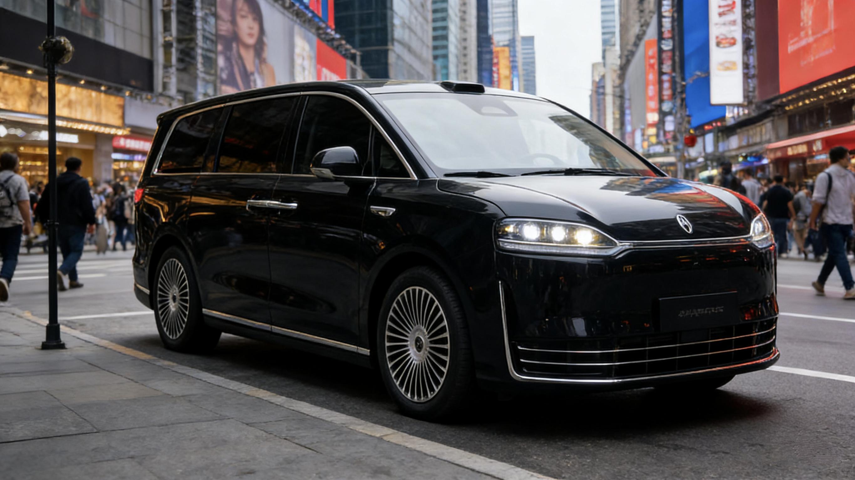 今天爆出的这张智界V9的照片，我把车停在了CBD,大家可以提前感受下这台mpv上