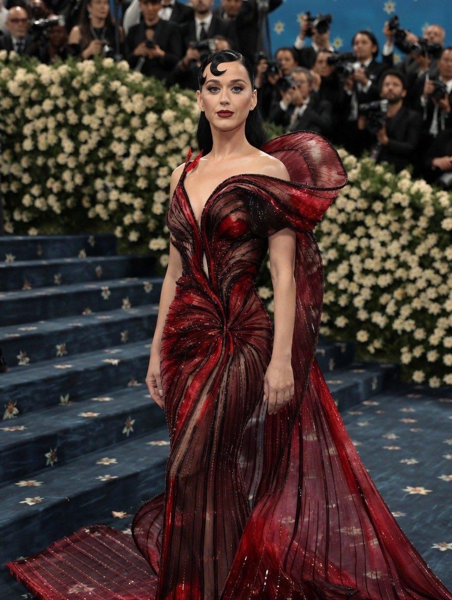 Katy Perry 的 AI 造型在 Met Gala 举办前走红，众多博主正