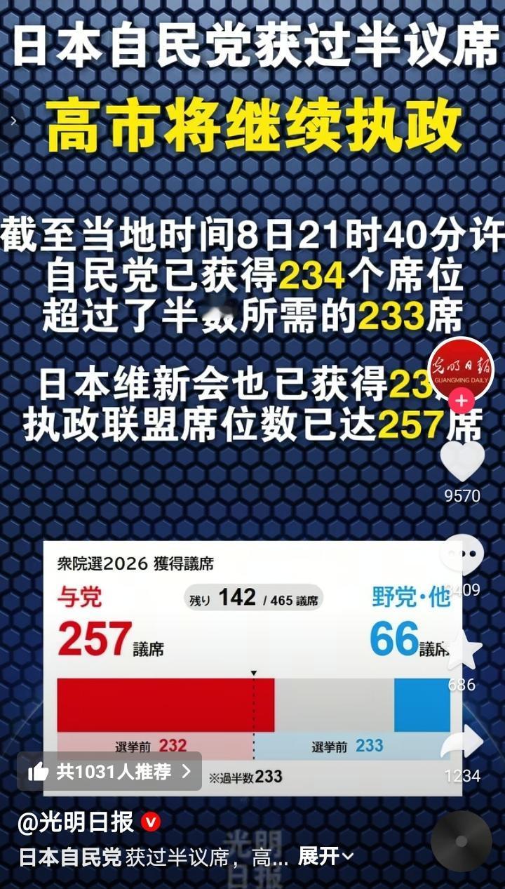 高市早苗赌赢了大选，日本人输了未来。二战过去80余年后日本人依旧是个极易被政客煽