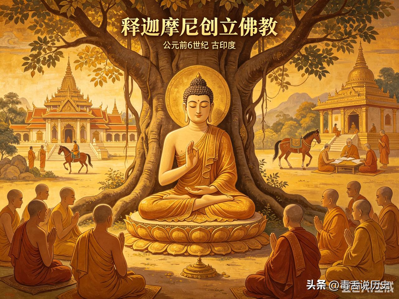 其实，释迦摩尼佛最开始根本没想过要“创立”什么佛教。

他原本叫乔达摩·悉达多，