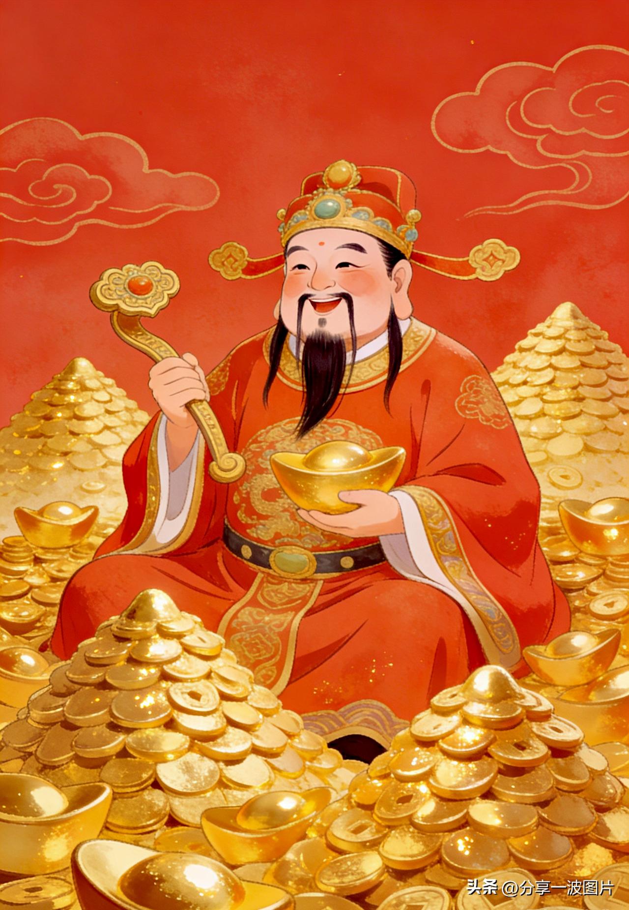 心诚祈福，财源广进。