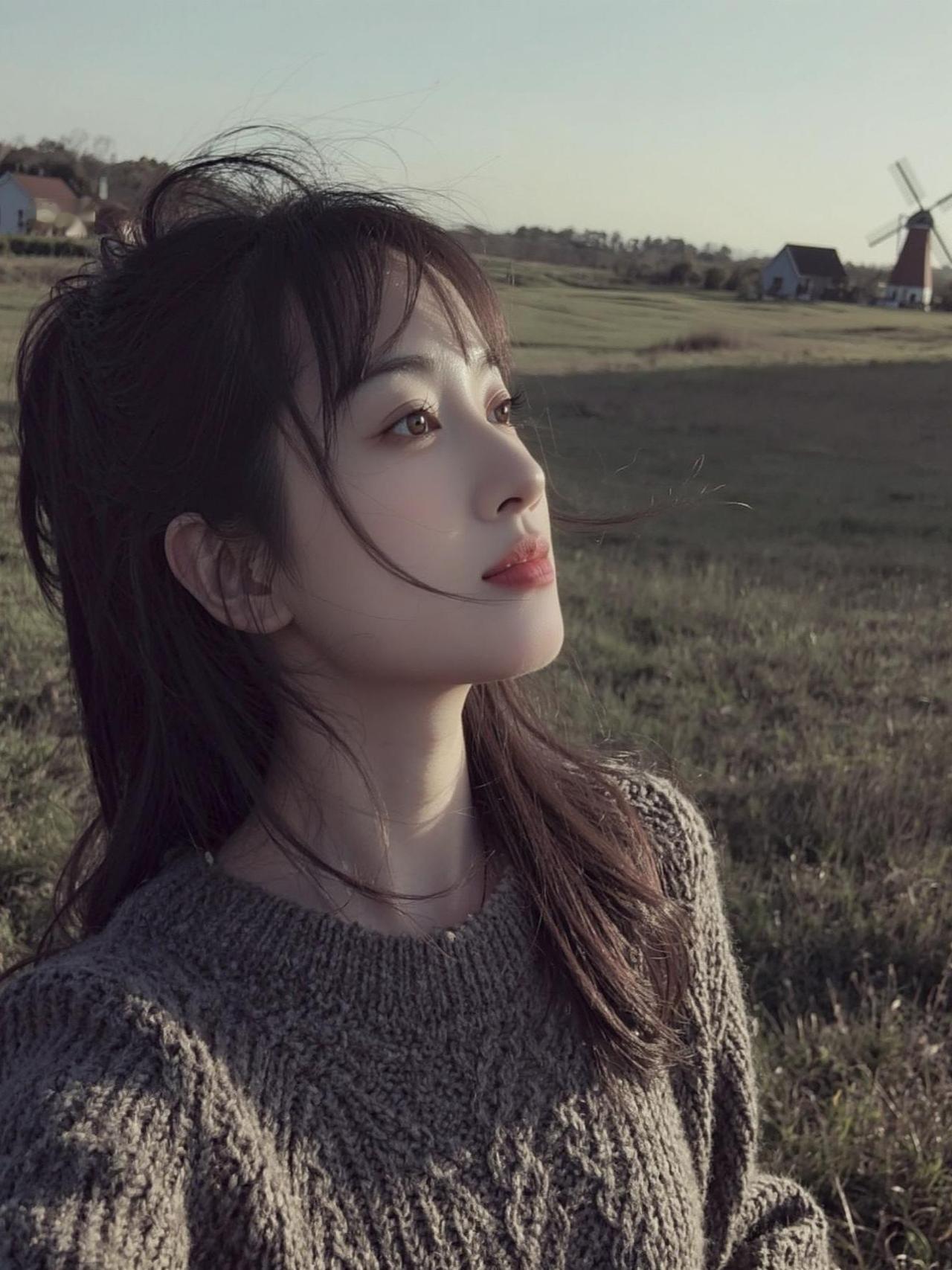 AI风拂发丝自拍 抖音ai创作