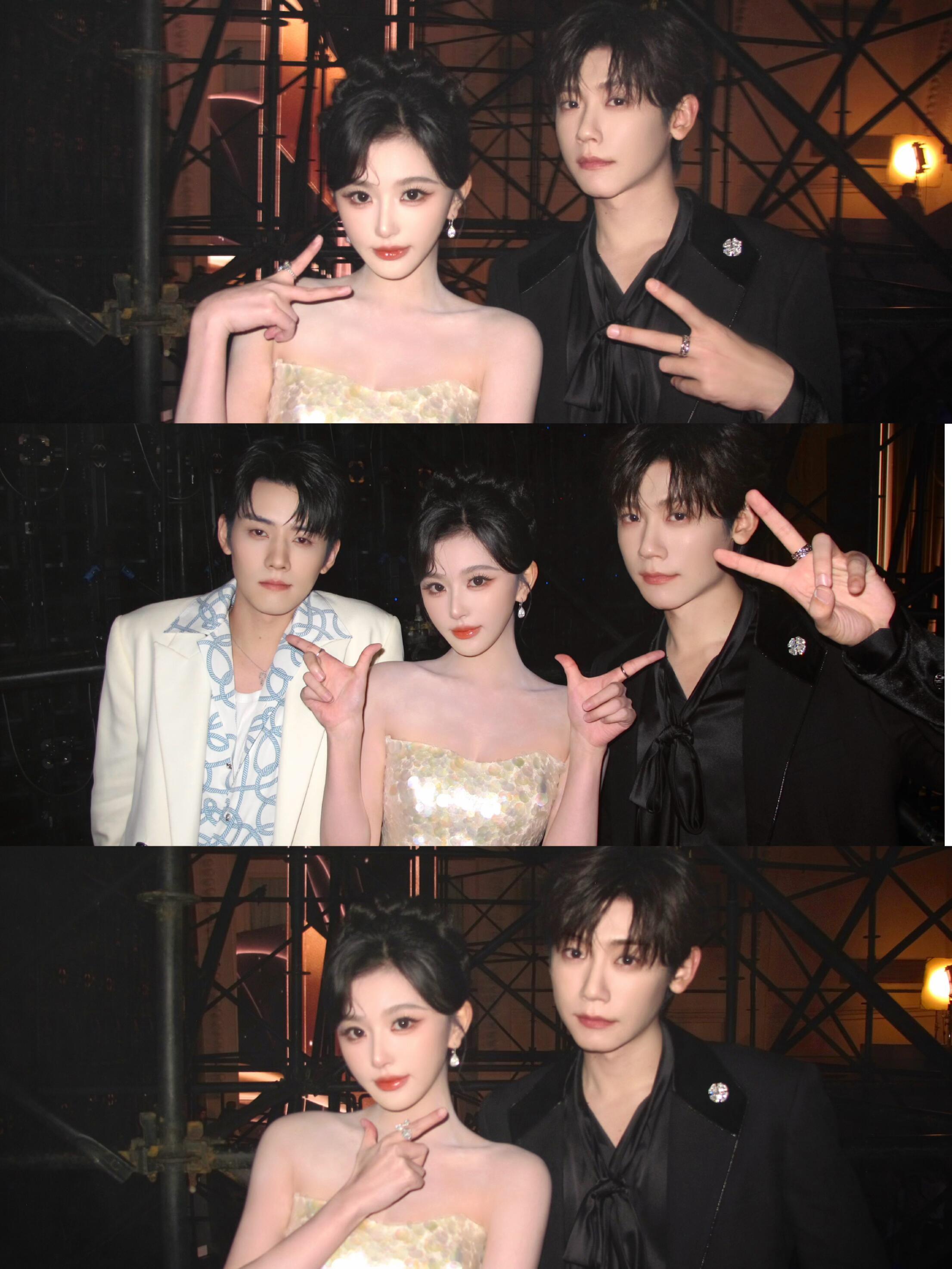 孔雪儿 任豪 李卿合影，我们逐玉小分队见面了 