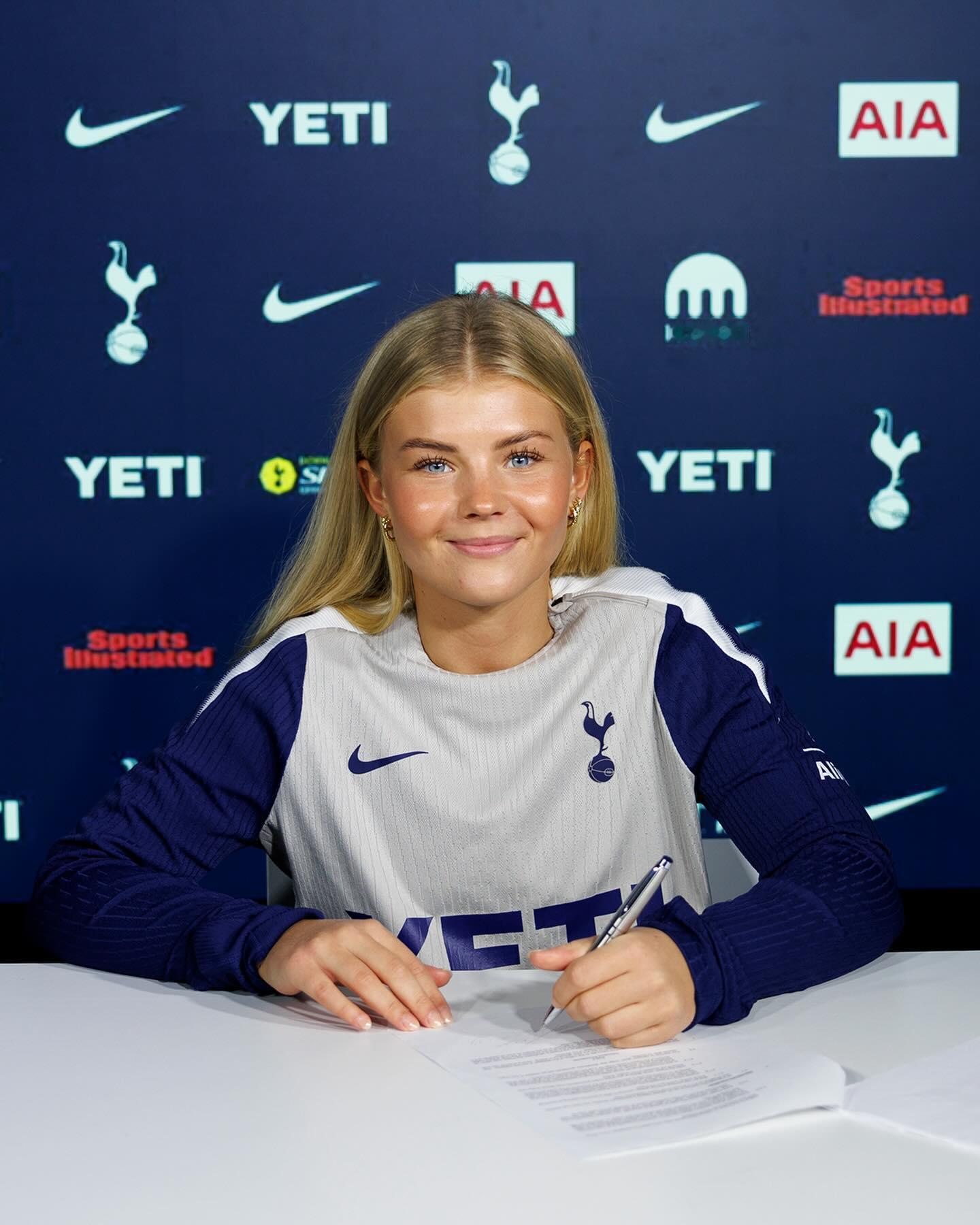 热刺女足从BK哈肯又签下了玛蒂尔达·尼尔登，这名瑞典前锋将身穿14号她也是热刺边