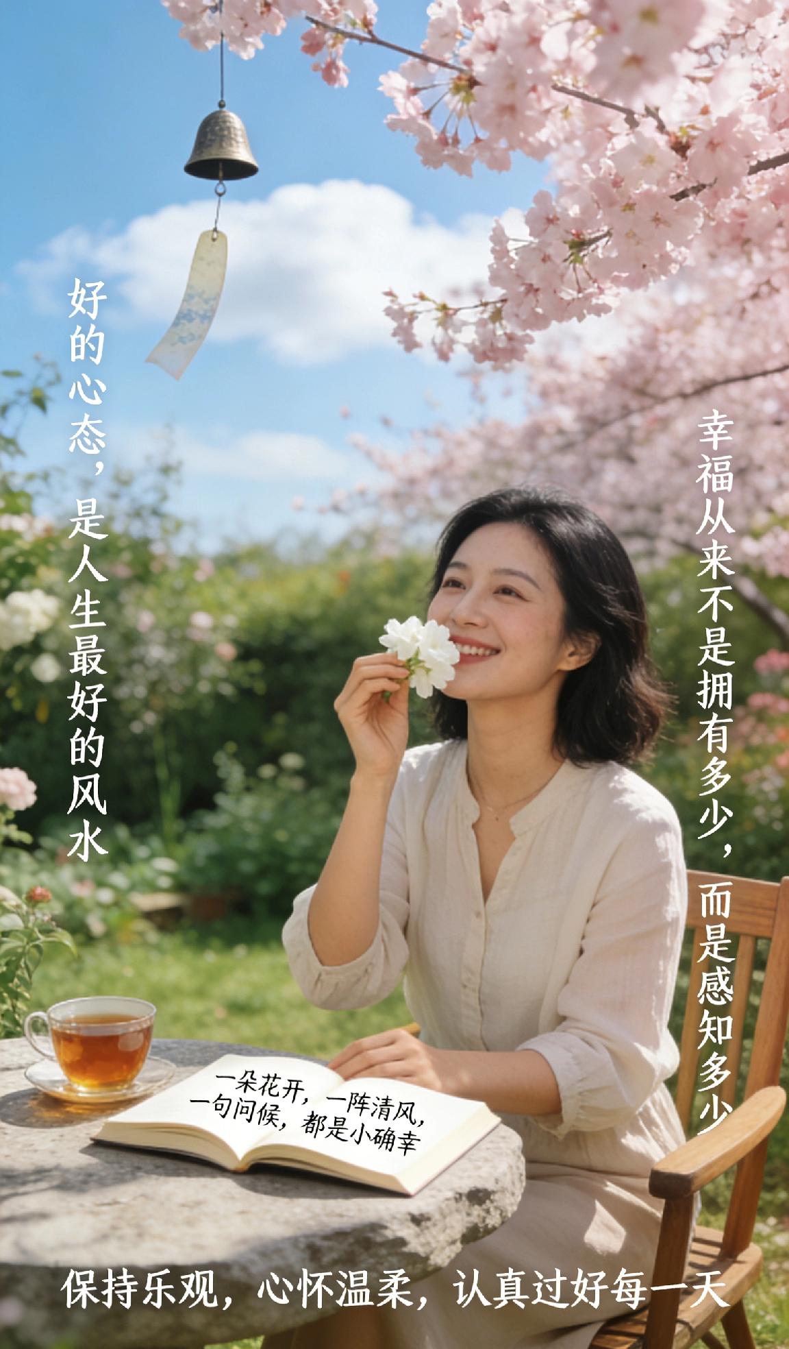 好的心态，是人生最好的风水。生活总有阴晴圆缺，日子也有顺境逆境，不必因为一点挫折