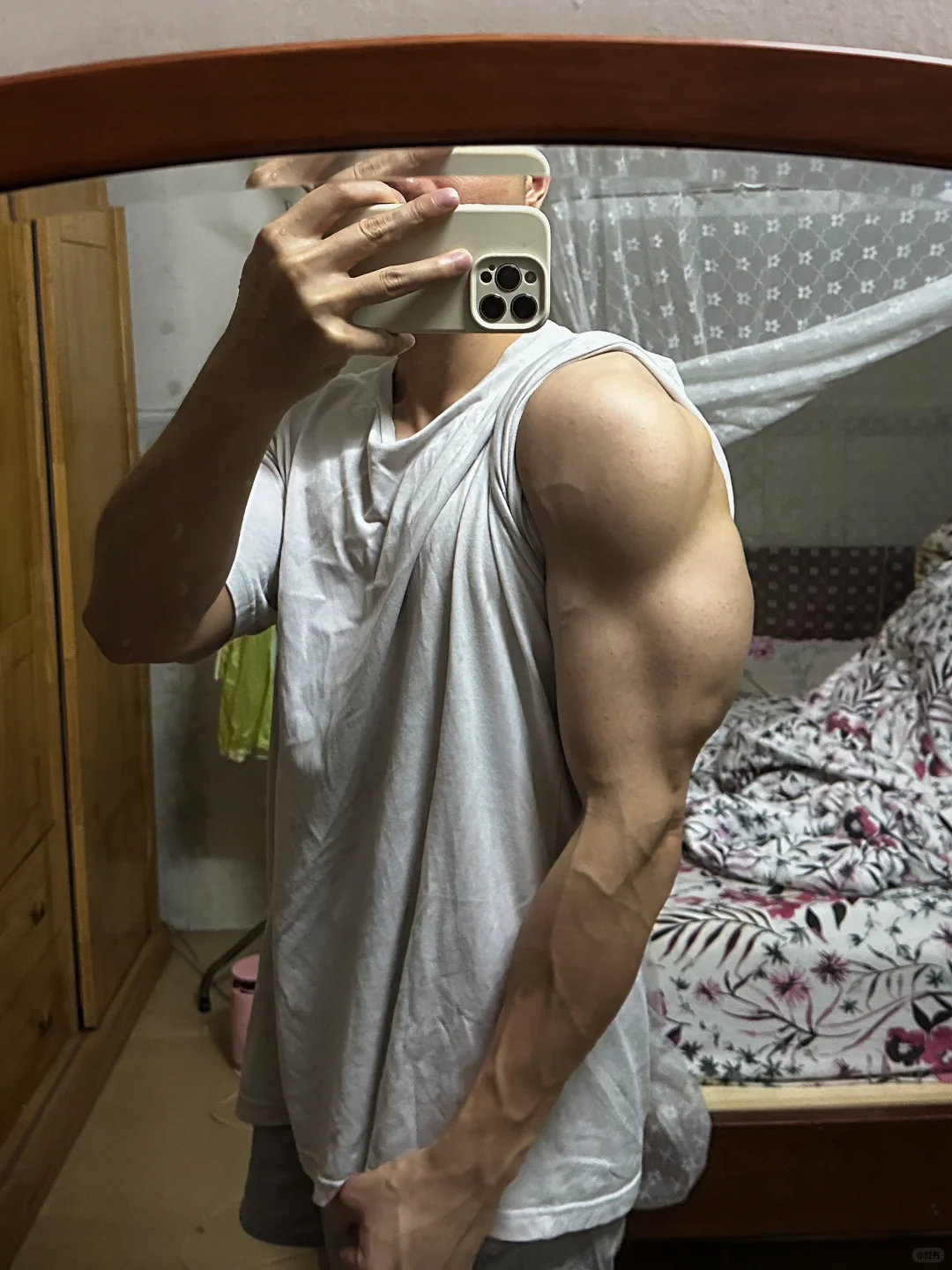 好像越减肌肉越明显了！38cm手臂