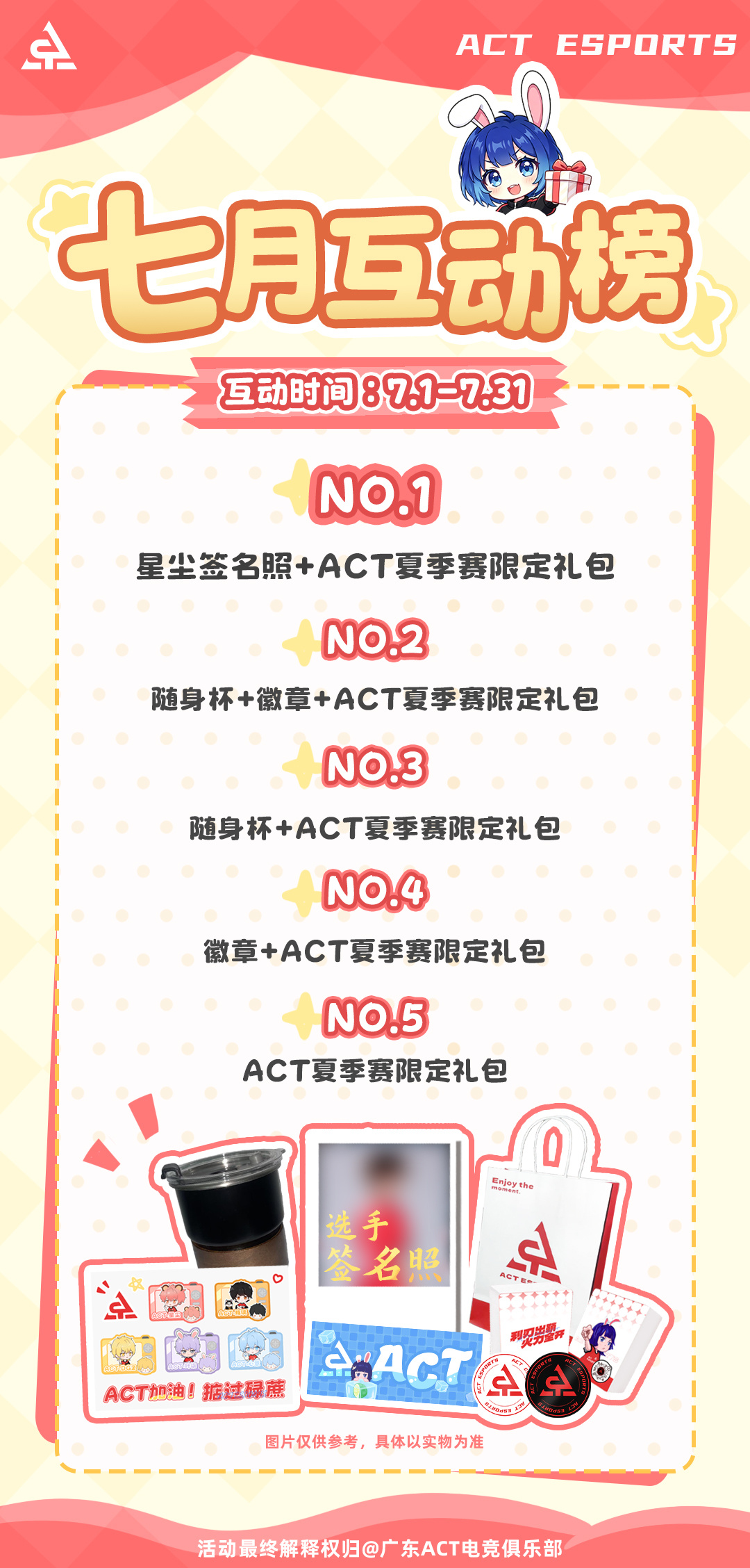 利刃出鞘火力全开 🎉七月盛夏，互动不停！ACT七月互动榜正式启动，好礼升级等你