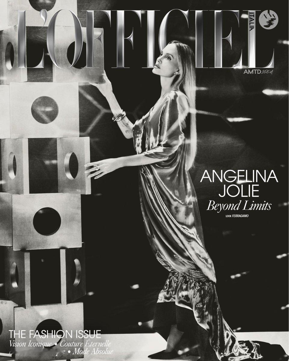 安吉丽娜·朱莉 登上《L’Officiel》美国版九月刊，释出一组黑白时尚写真。