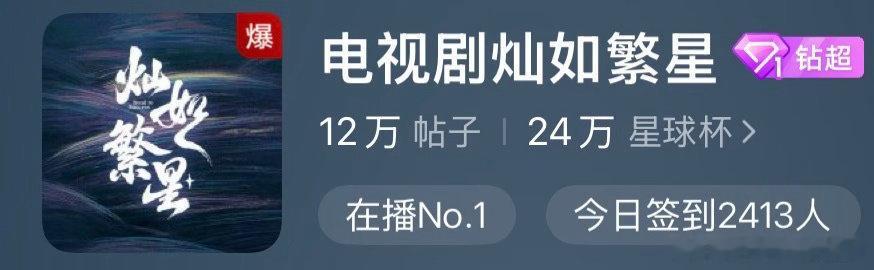 灿如繁星剧粉把超话吵爆了全是自发讨论剧情呀 