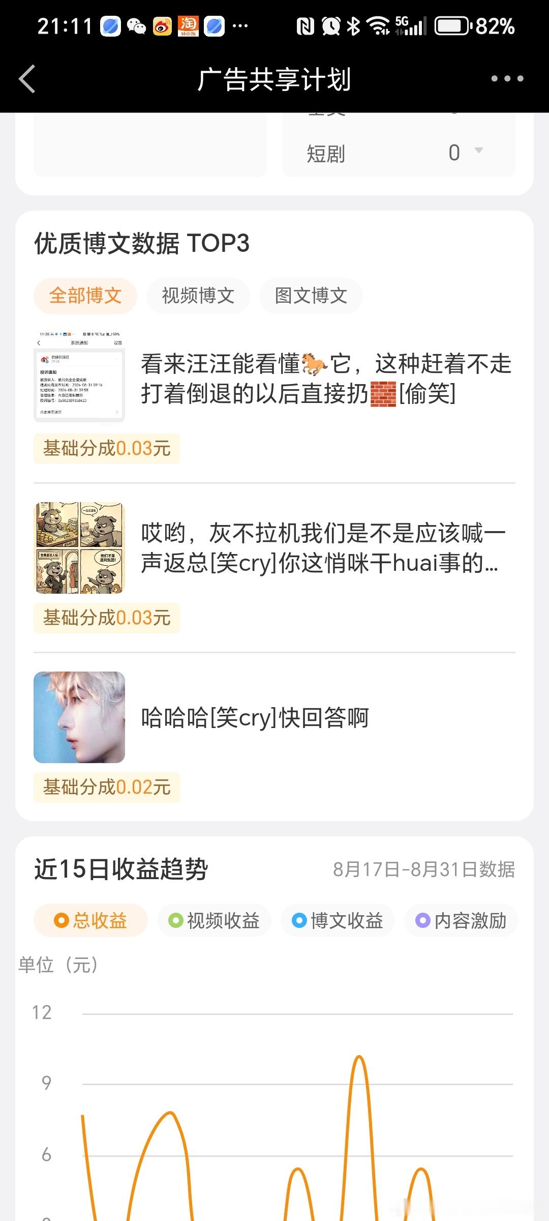 成毅显示有收益给我激动了一下，赶紧点进去看了看，好家伙差亿点就暴富了成毅