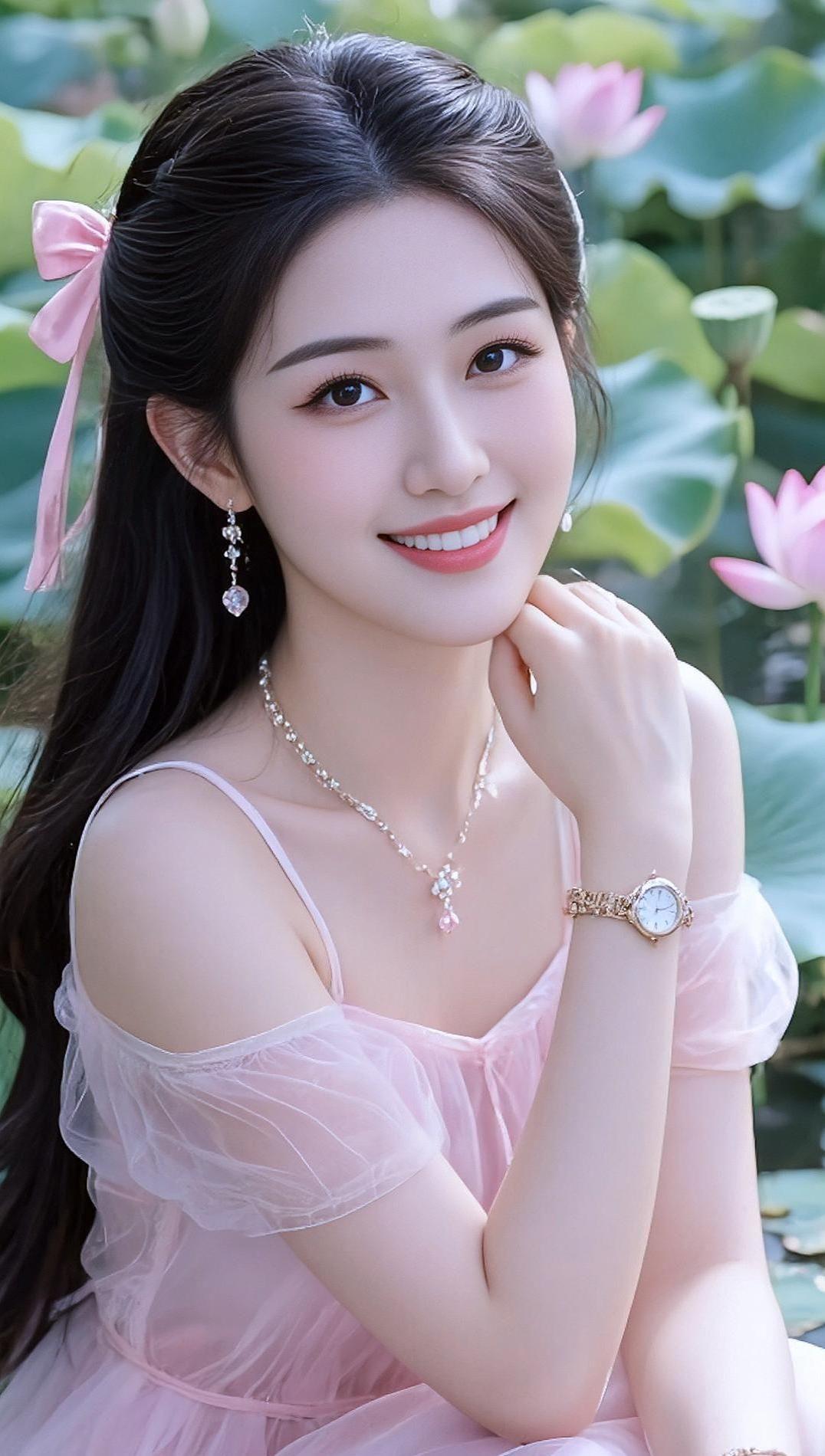 AI荷塘清新写真