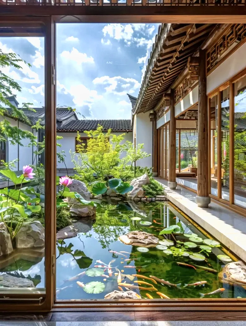 一方荷塘小院，在宋韵大宅里打造一片小天地