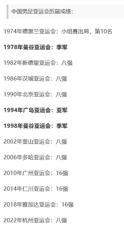 这一次我们能创造历史吗？一次亚军，2次季军！这是男足亚运会的最好成绩了！

查看