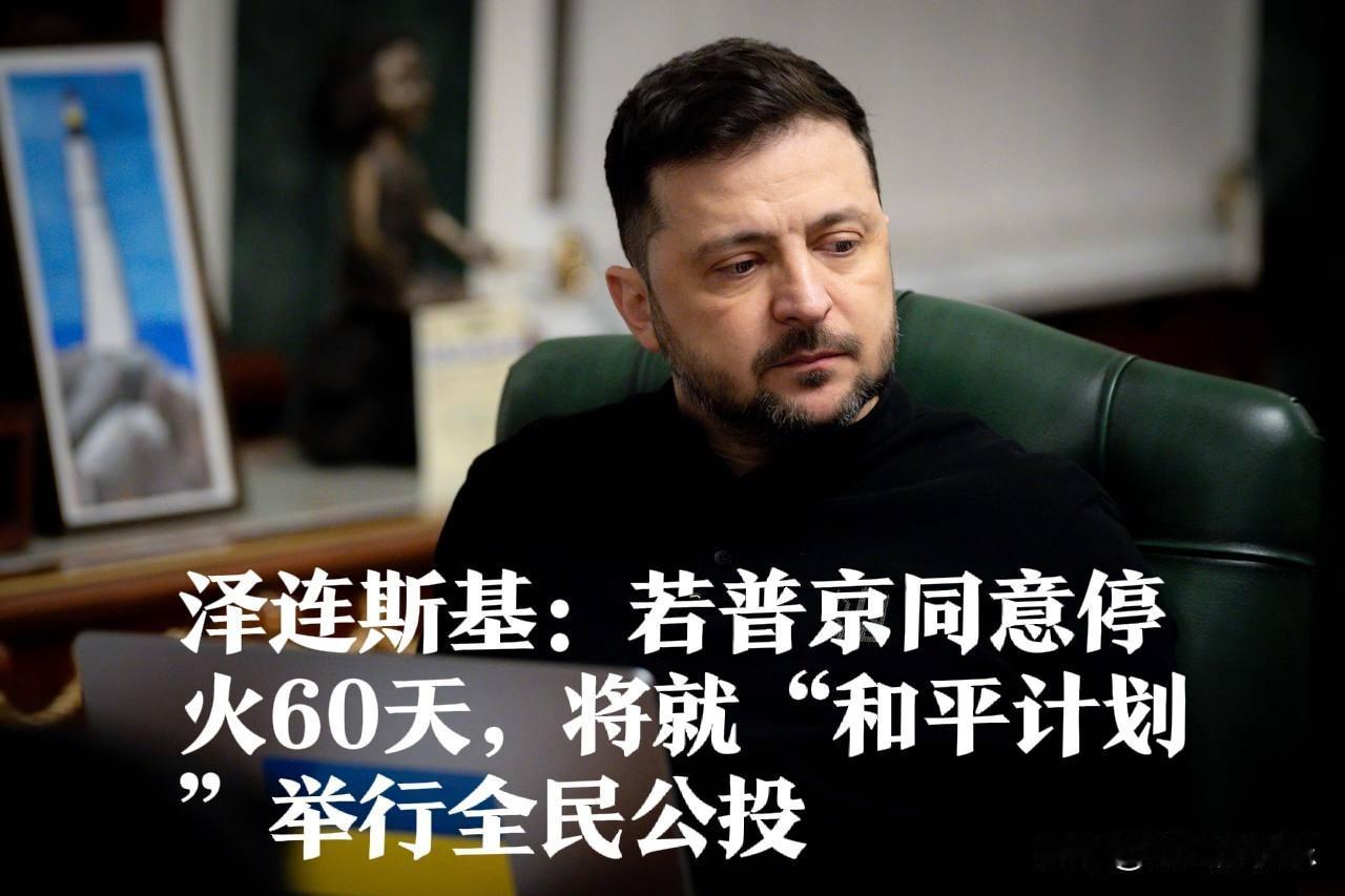 泽连斯基：若普京同意停火60天，将就“和平计划”举行全民公投

   据外媒报道