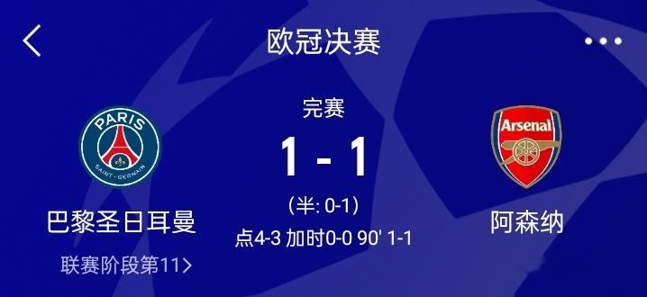 欧冠决赛巴黎圣日尔曼vs阿森纳 PSG又夺冠了！大巴黎欧冠两连冠！有只小龟龟哭死