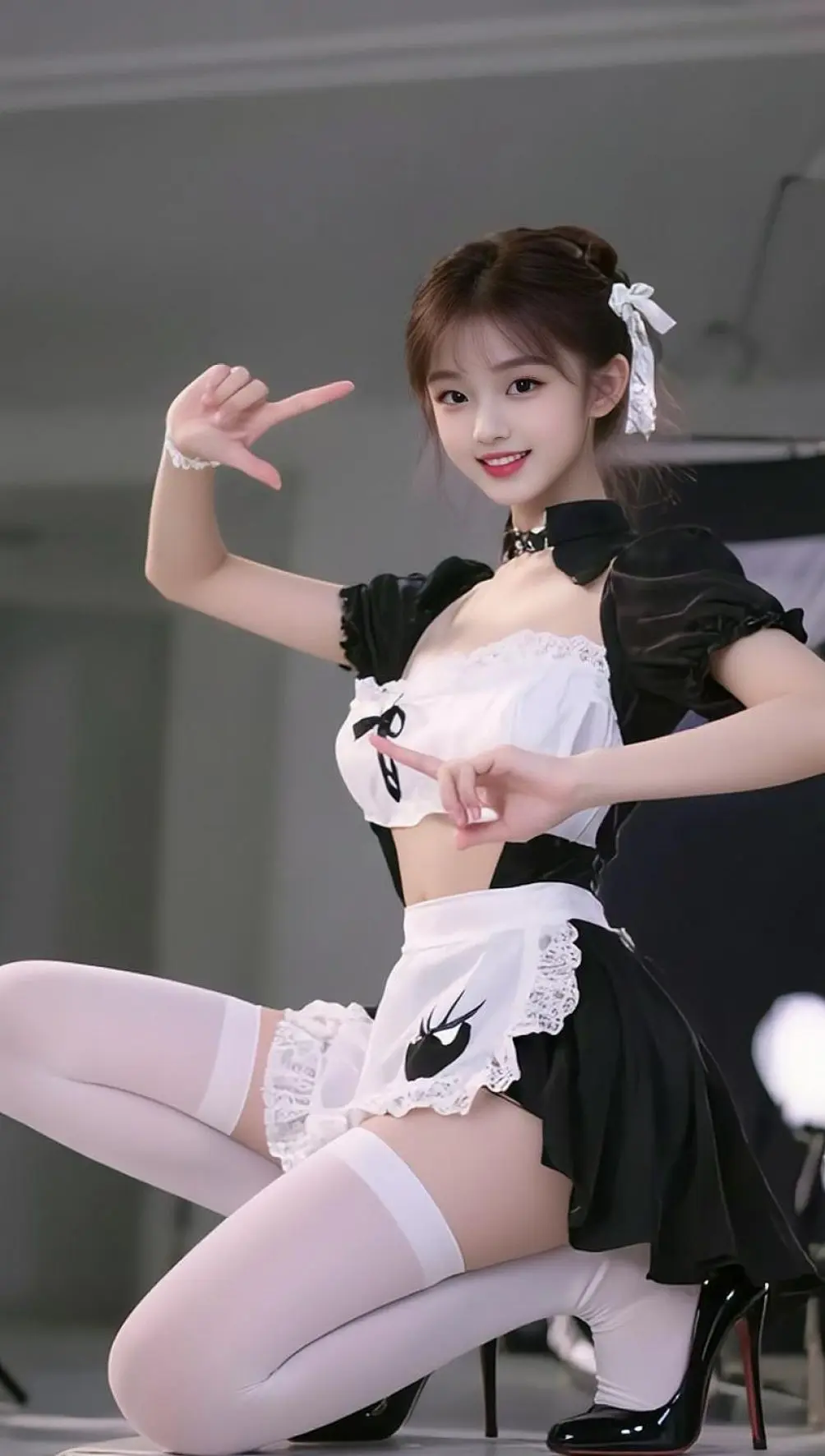 女仆装。模特