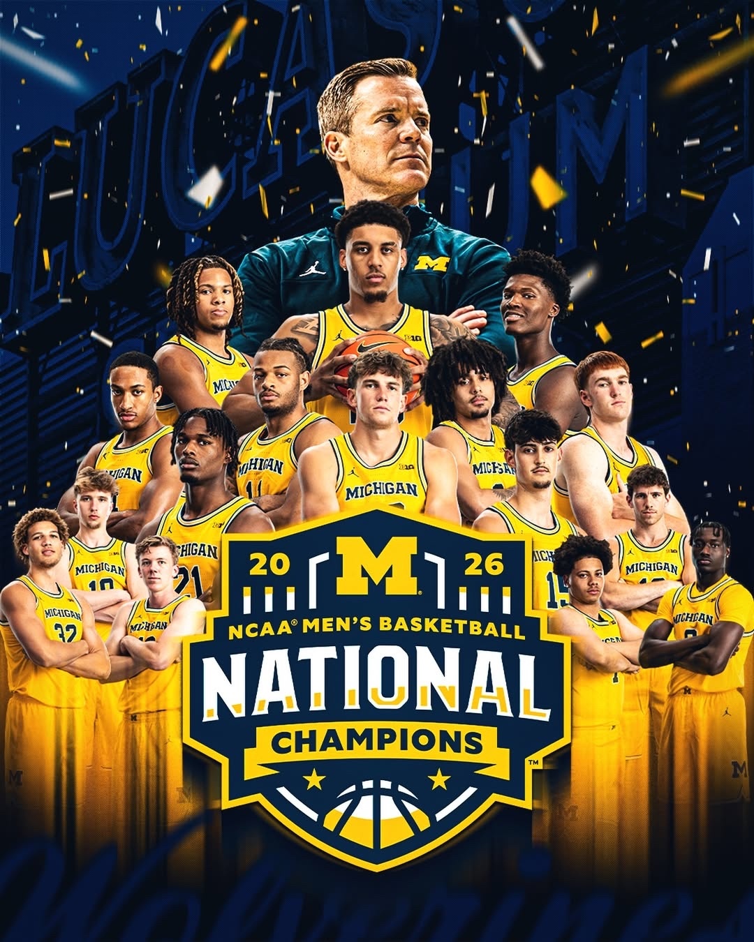 2026年NCAA男篮总决赛密歇根大学69-63战胜康涅狄格大学，时隔37年再度