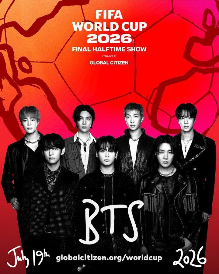 防弹少年团 【2026世界杯决赛中场秀细节曝光：每位艺人表演约1分45秒】据制作