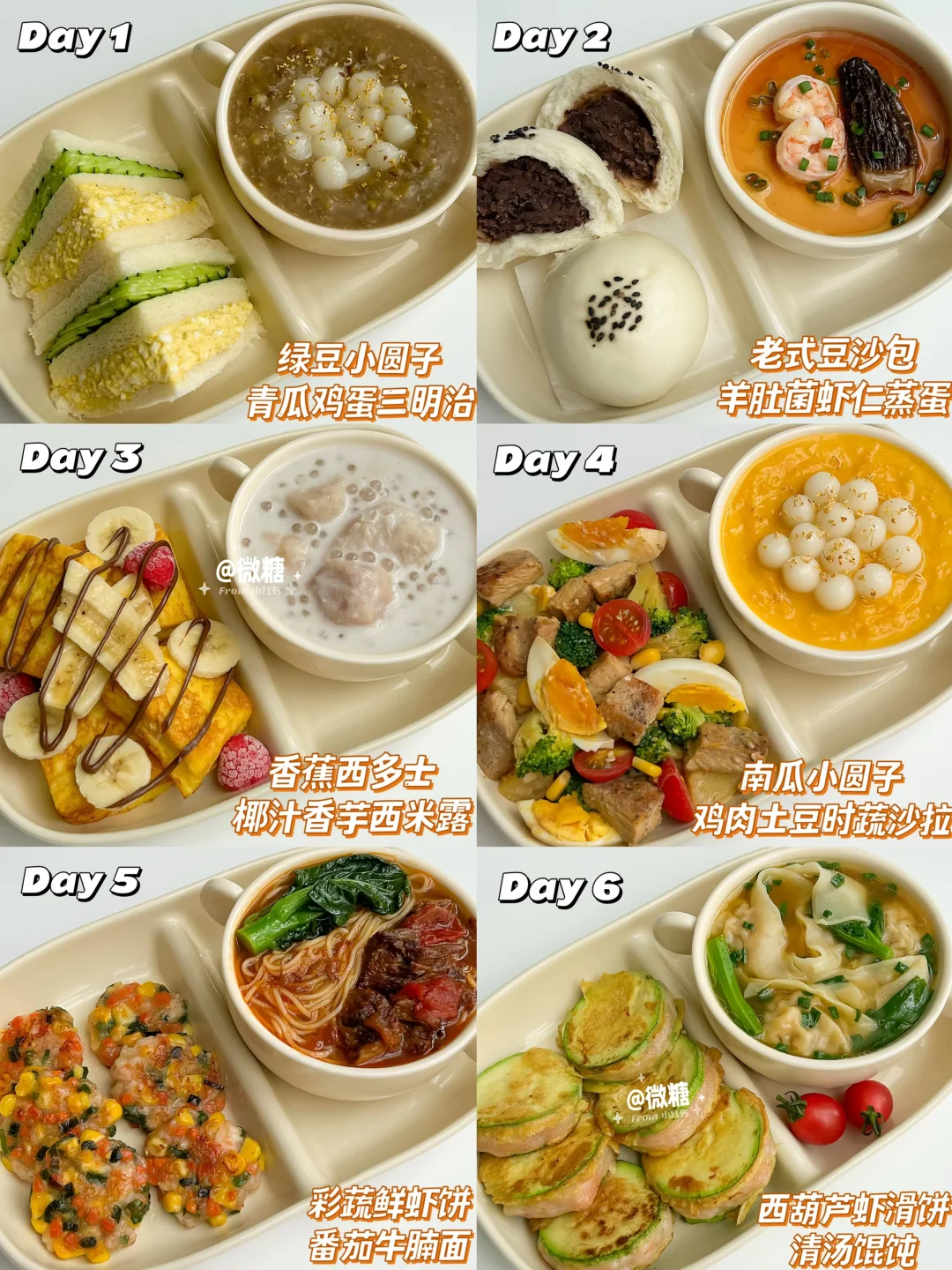 坚持食物多样化✅小朋友追高早餐，一周不重样