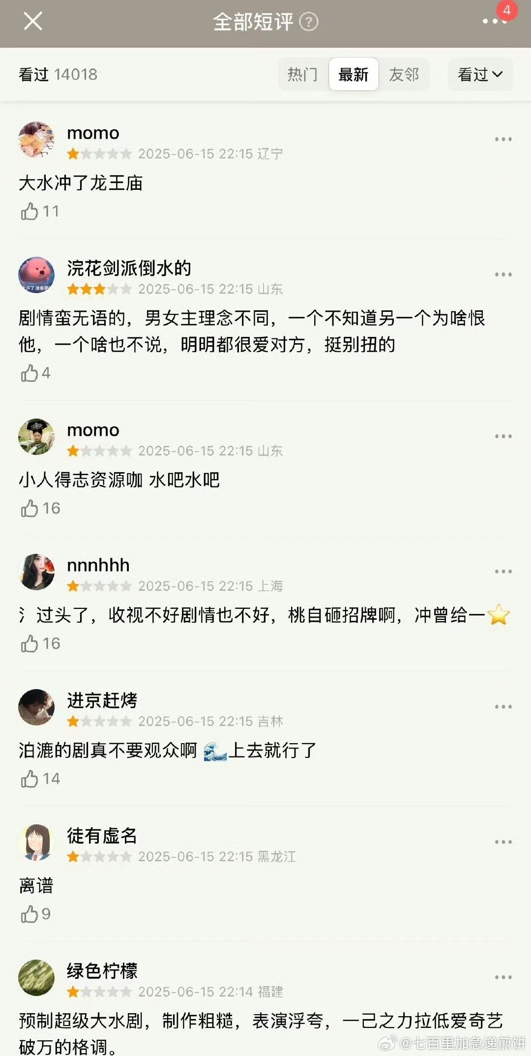 临江仙的db评论区被骂了（咋回事？ ​​​