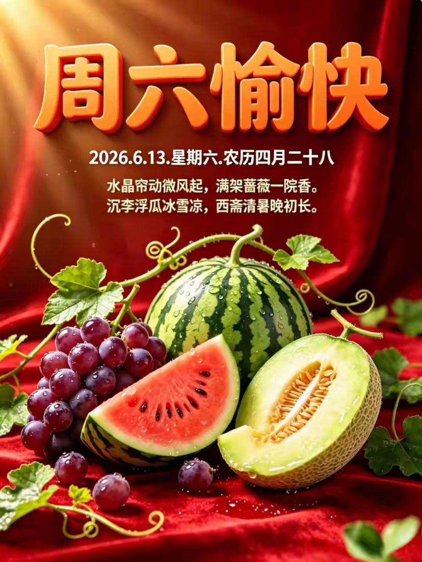 🌺2026./6.13.喜迎朝暮.暖意满堂🌺

🌱🌅周六晨光轾柔拂面，仲