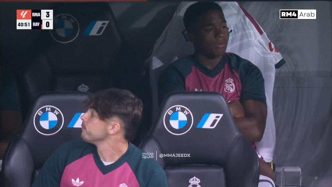 替补席上的恩德里克😢西甲联赛皇马vs巴列卡诺halamadrid ​​​