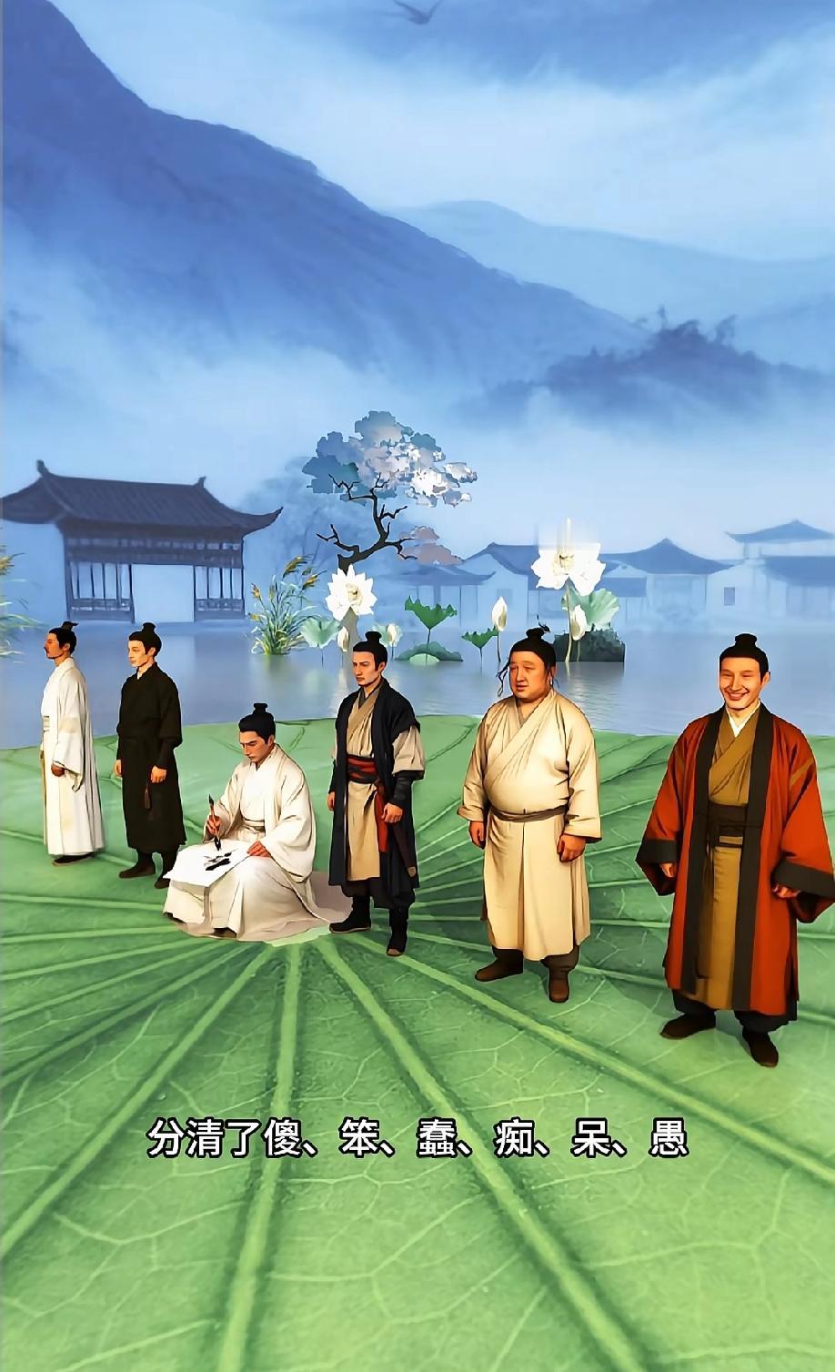 中国字太精妙!我们的先人真聪明!傻、笨、蠢、痴、呆、愚等6个字都有本质上的区别。