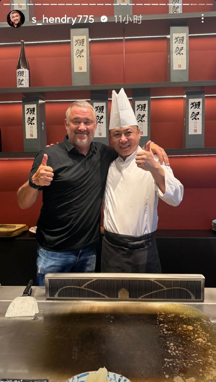 斯诺克：亨德利在辽宁晒美食，但这也不是中国地道美食啊，去的是小日本的料理，差评！