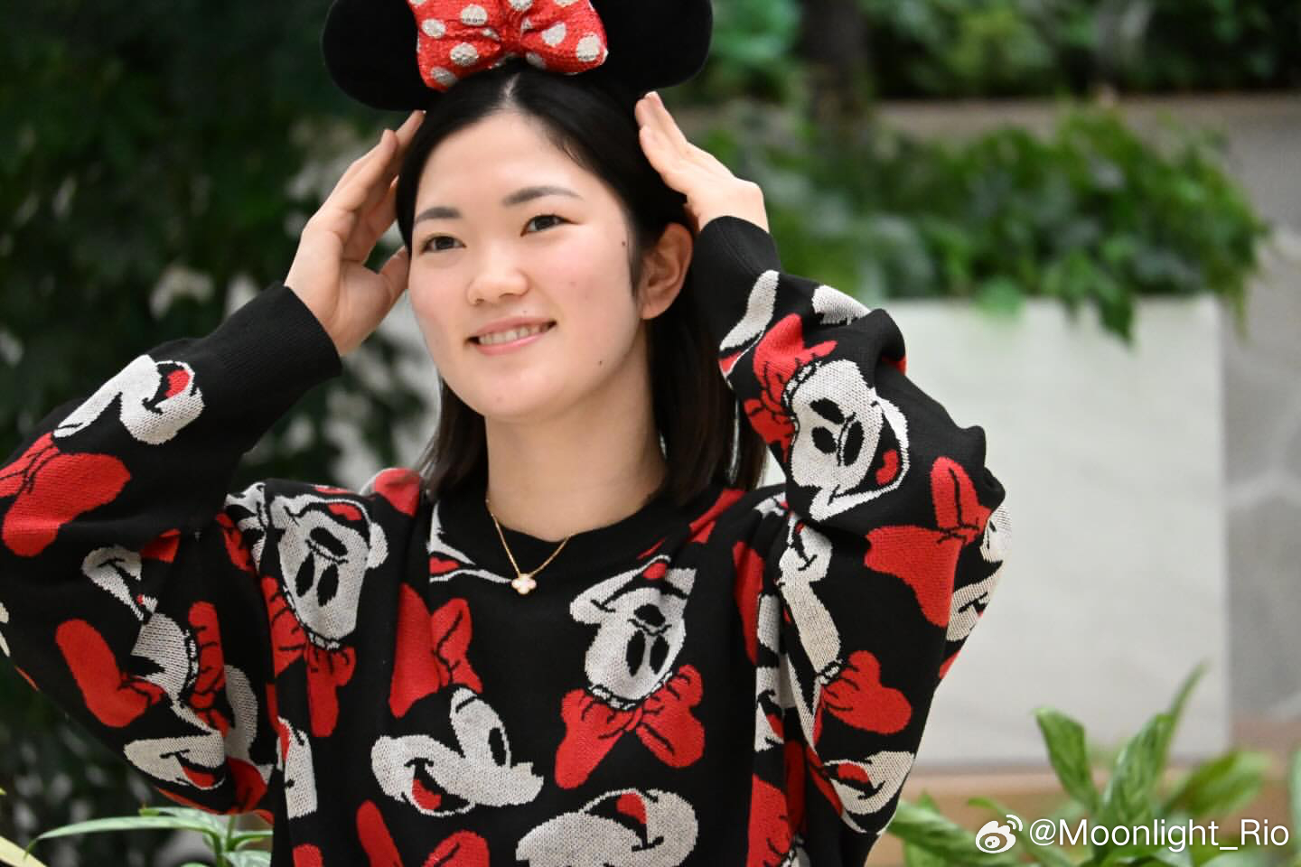 木原美悠和家人一起去东京迪士尼 