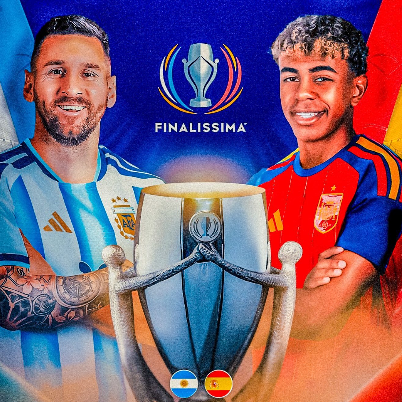 阿根廷与西班牙之间的决赛已取消。 🛑欧足联表示，未能与阿根廷就比赛事宜达成协议