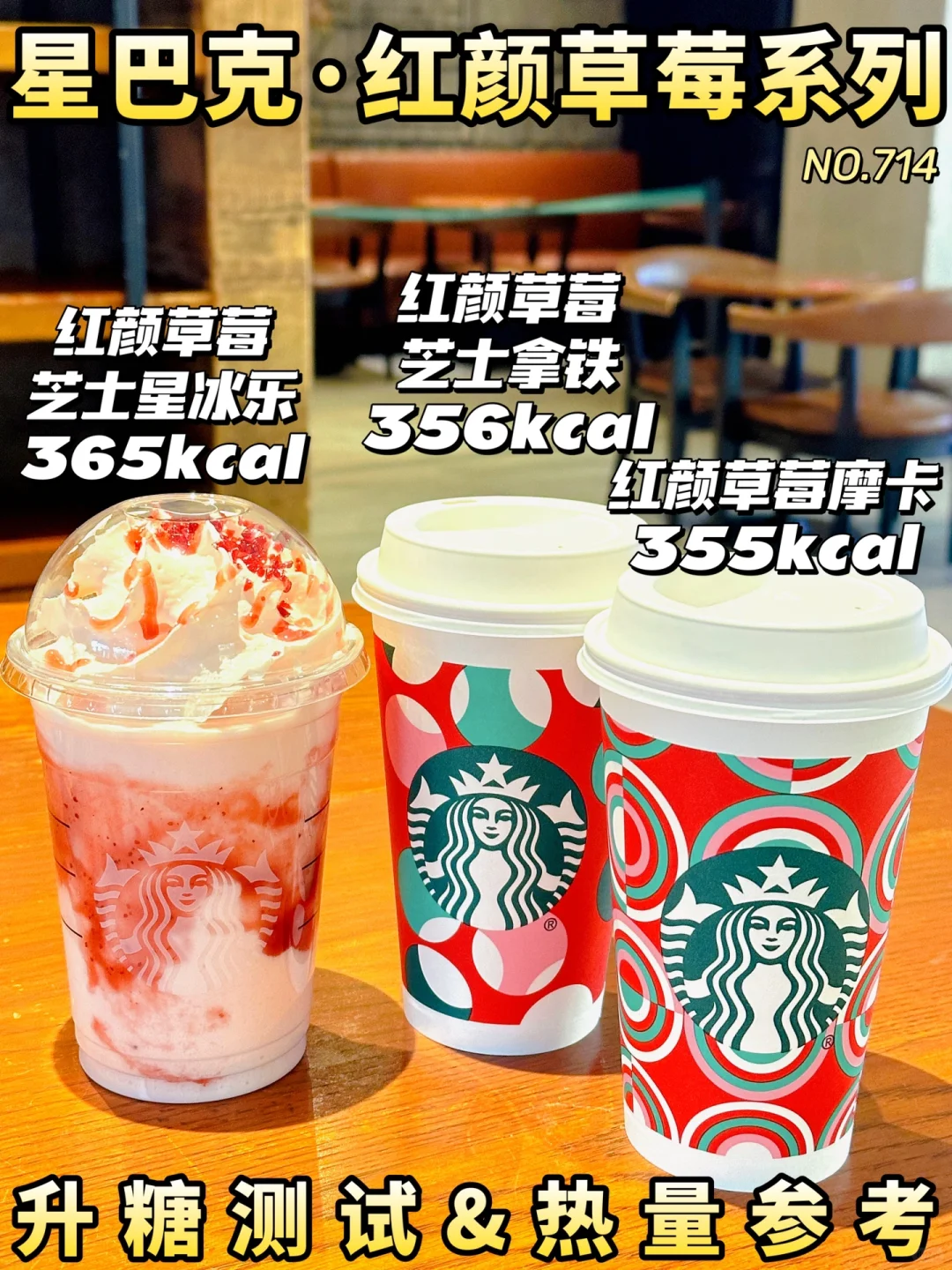 草莓季🍓星巴克红颜草莓系列测评|升糖测试