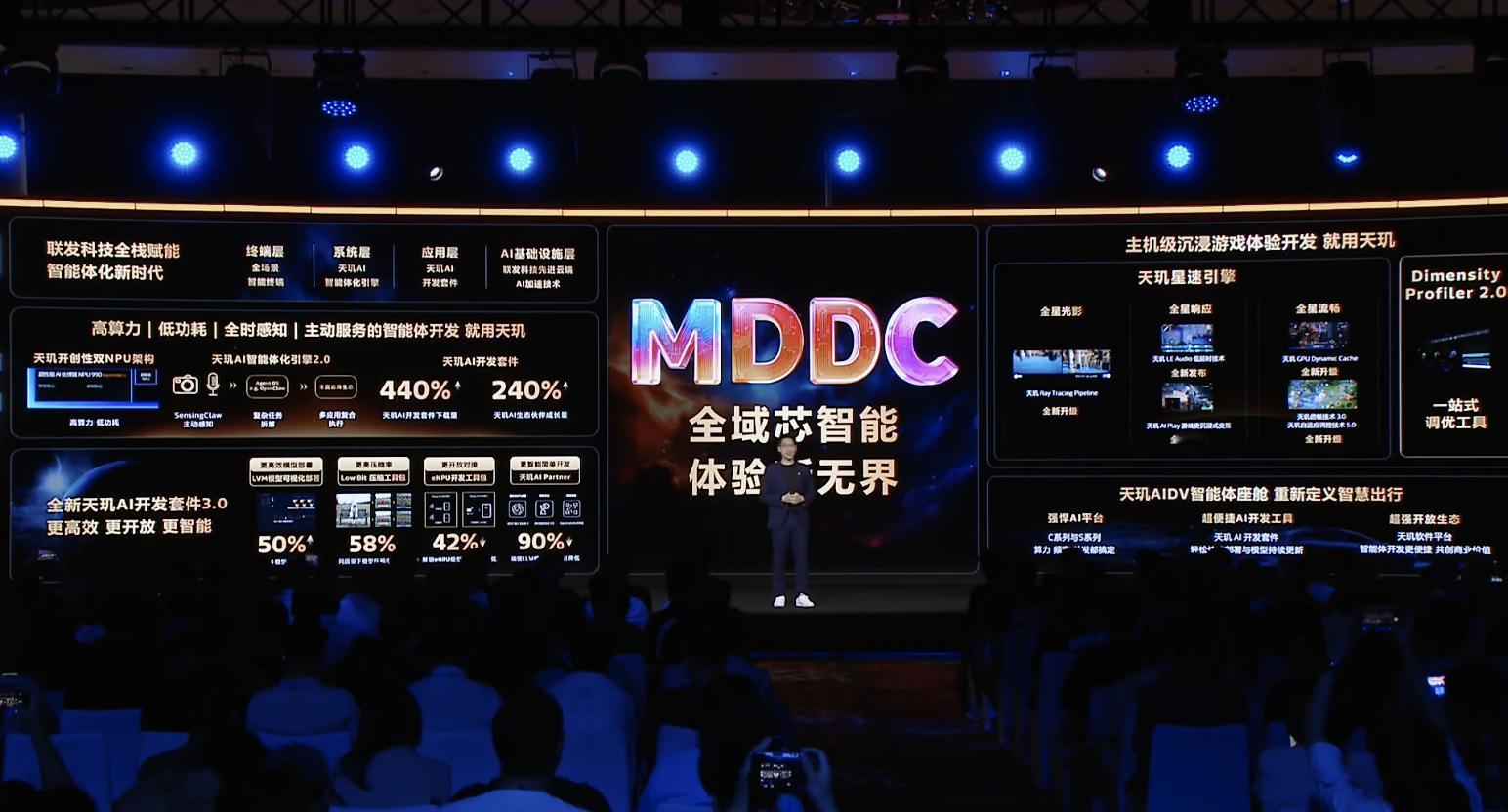 联发科今天基本都是以天玑9500为核心，来展开说他的智能体化技术，不管是从双NP