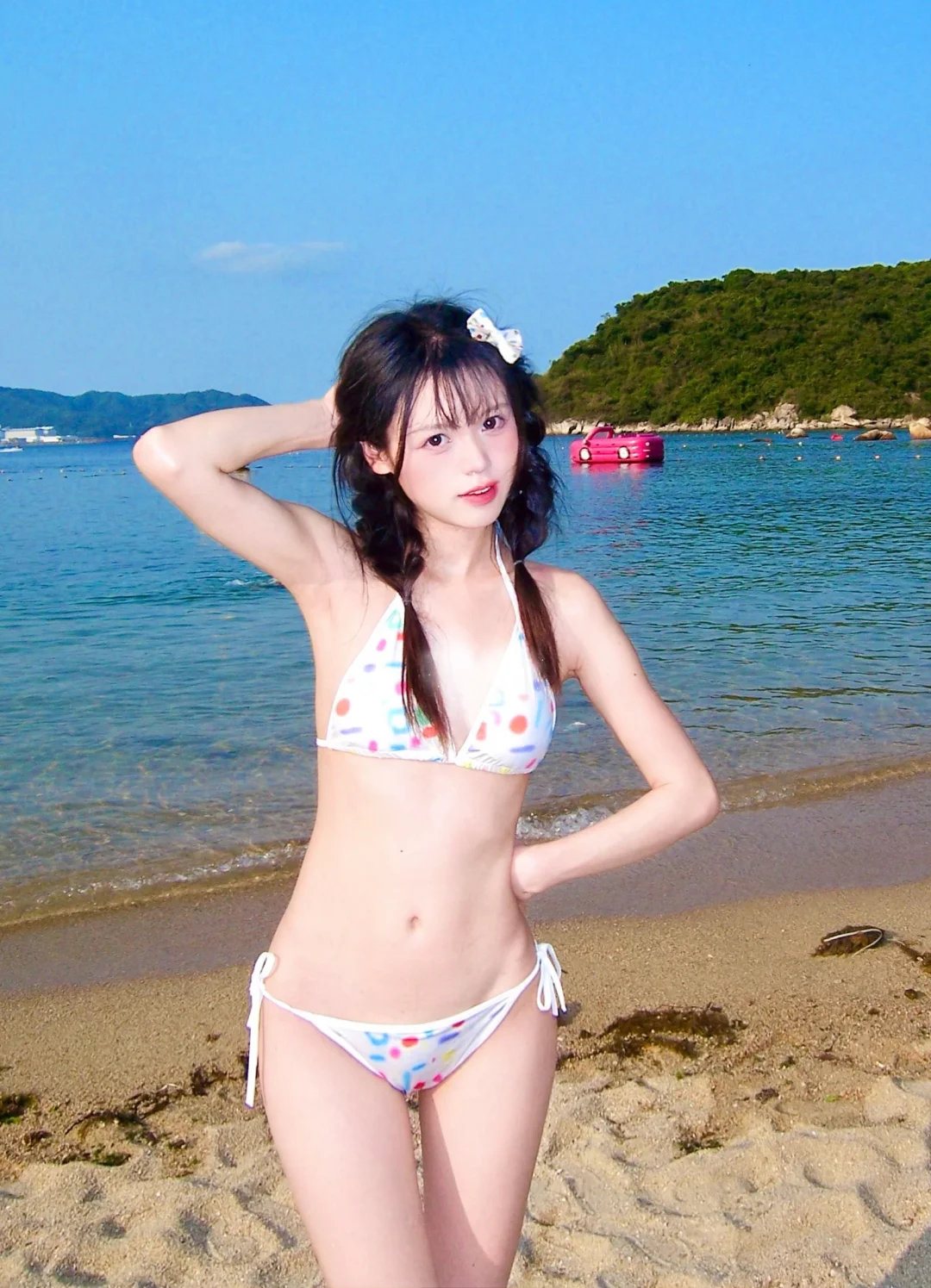 海边度假啦｜ccd低像素夏日元气海边蓝天拍照