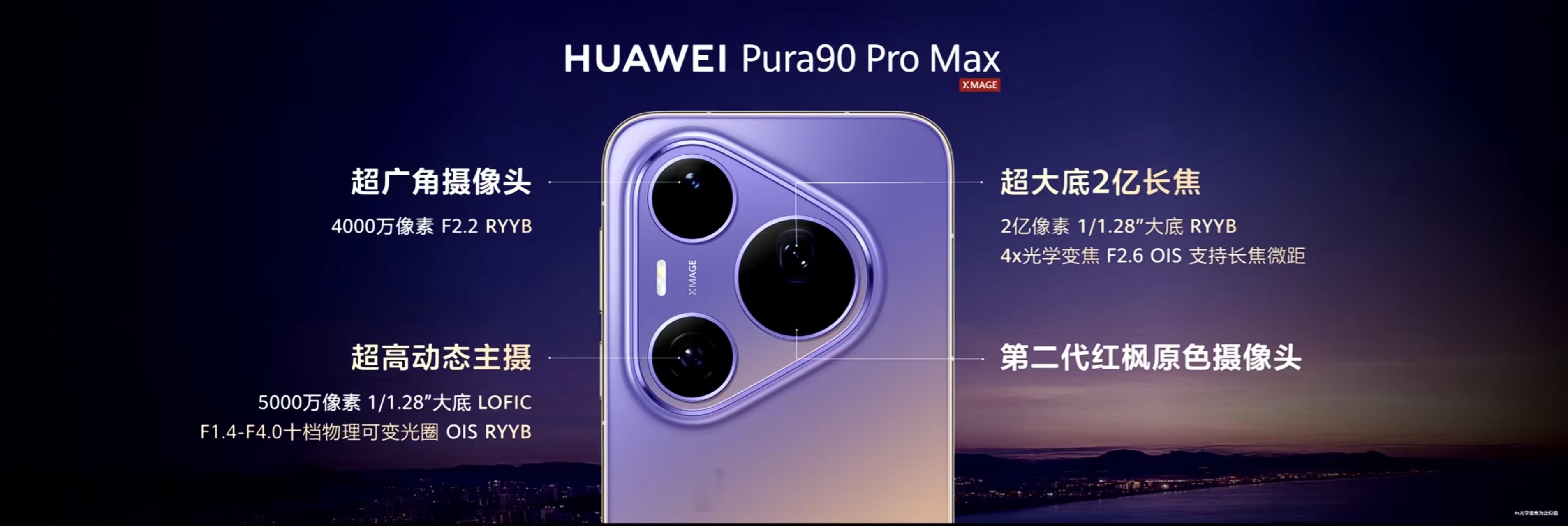 Pura90promax 用上了 1/1.28'' LOFIC主摄，长焦为1/1