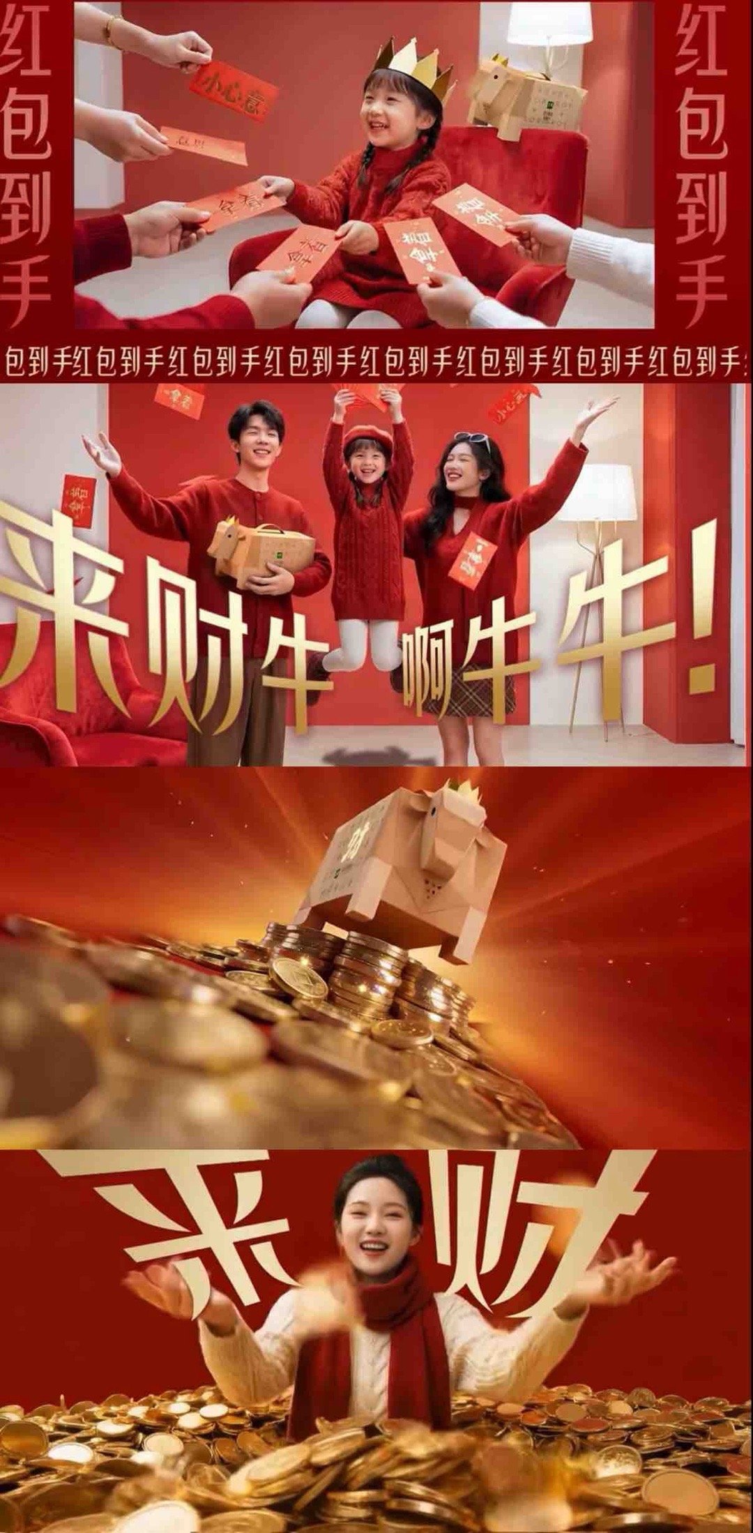 牛奶包装已经nextlevel了 牛皮纸折的小牛萌到心坎里，摸牛头讨彩头的仪式感